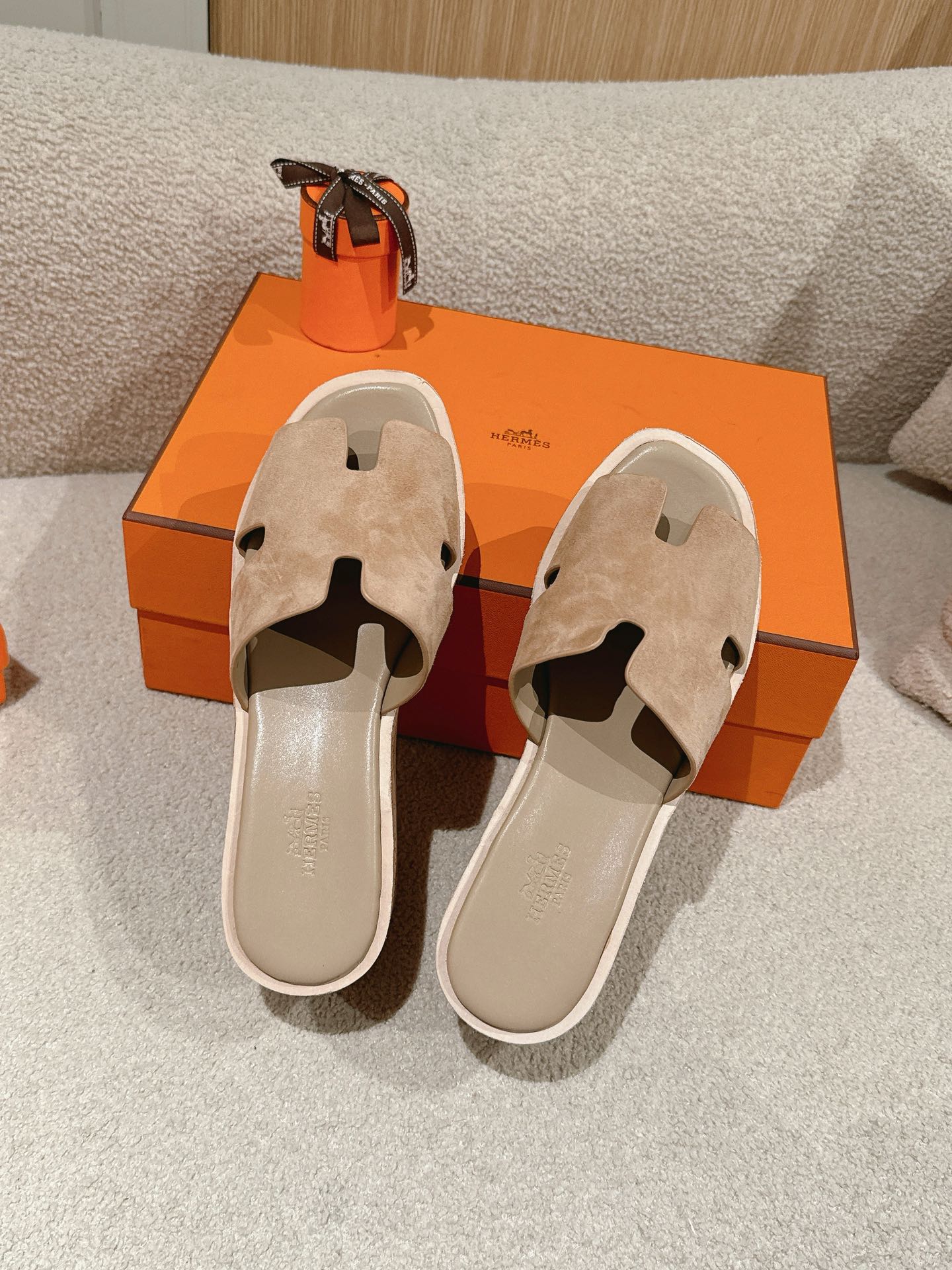 Hermès H-Strap Calfskin Platform Sandals