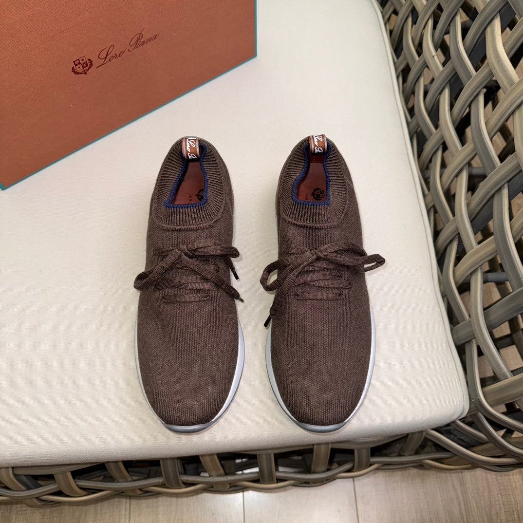 Loro Piana Flexy Walk Wool Knit Sneakers