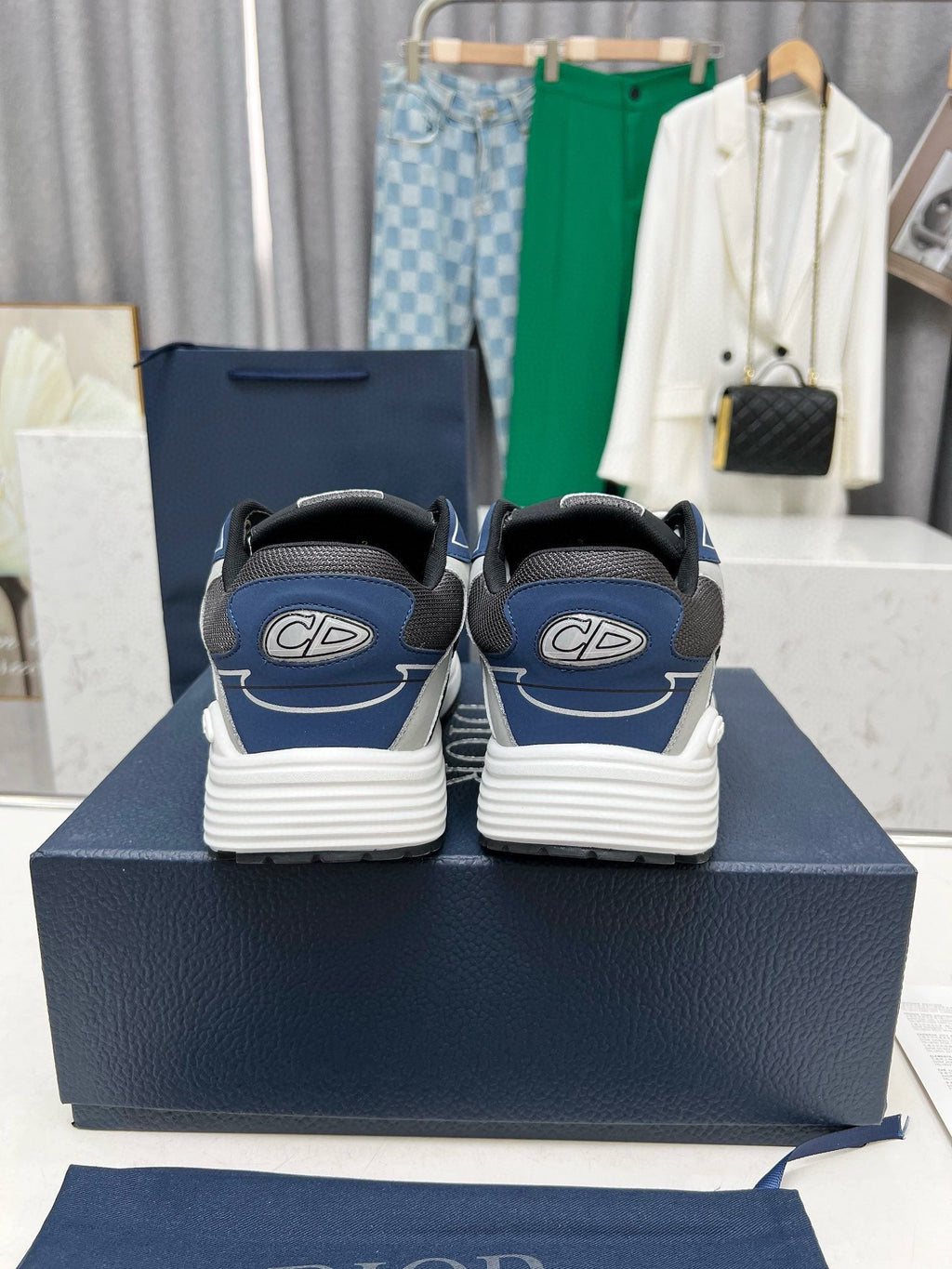 Dior B30 Unisex Mesh and Leather Sneakers