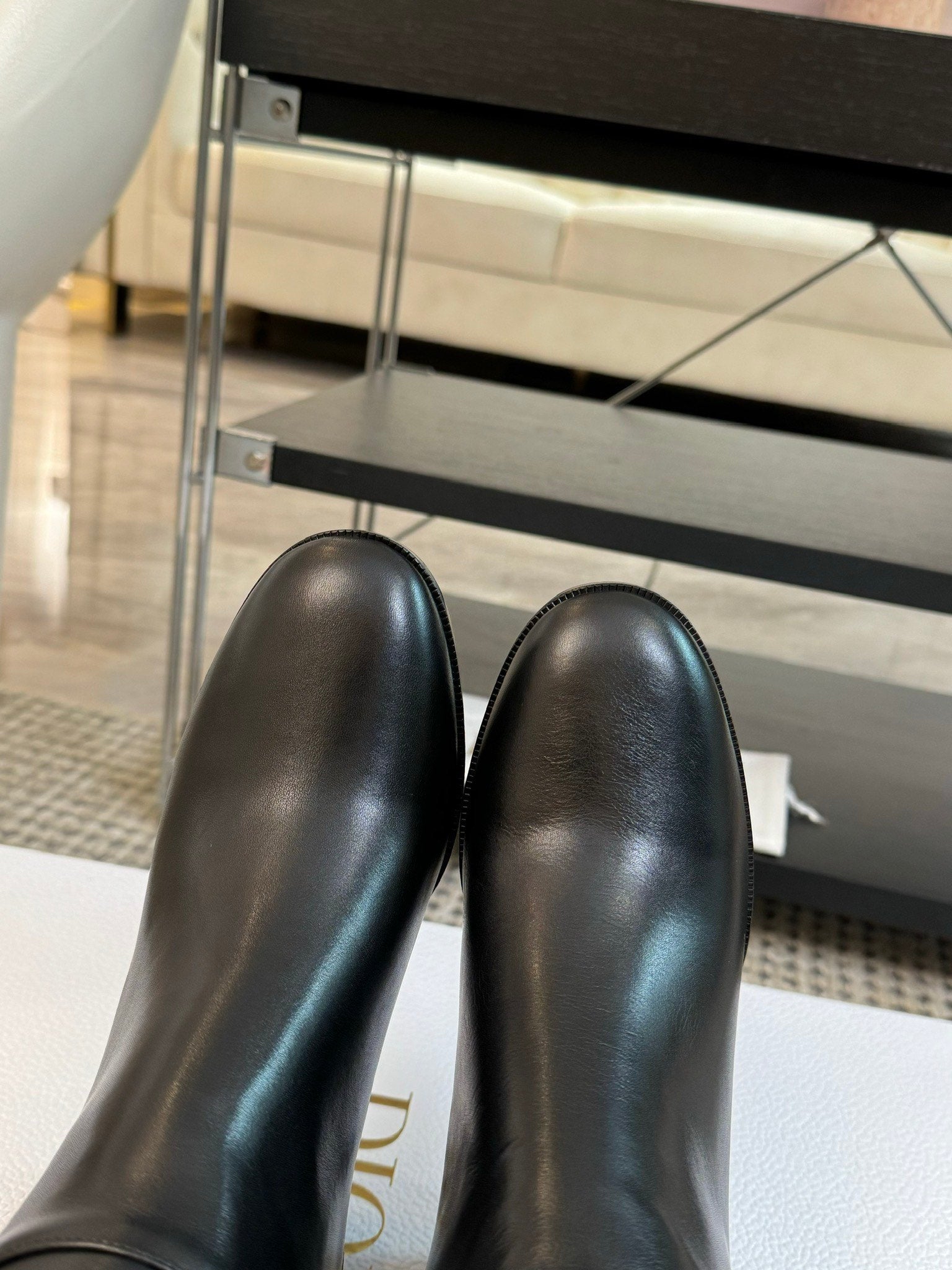 Dior D-Town Knee-High Block Heel Boots – 24FW