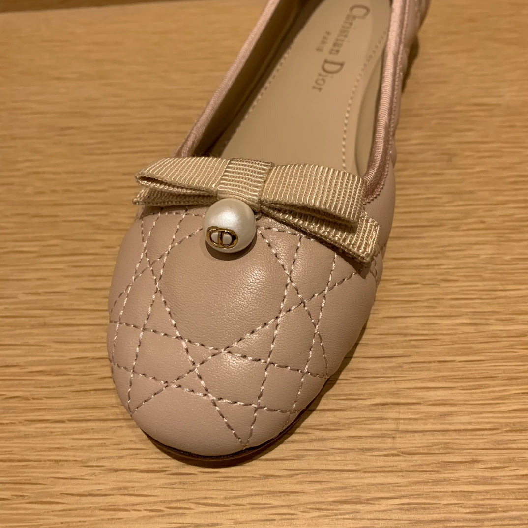 Dior Cannage Quilted Leather Ballerina Flats