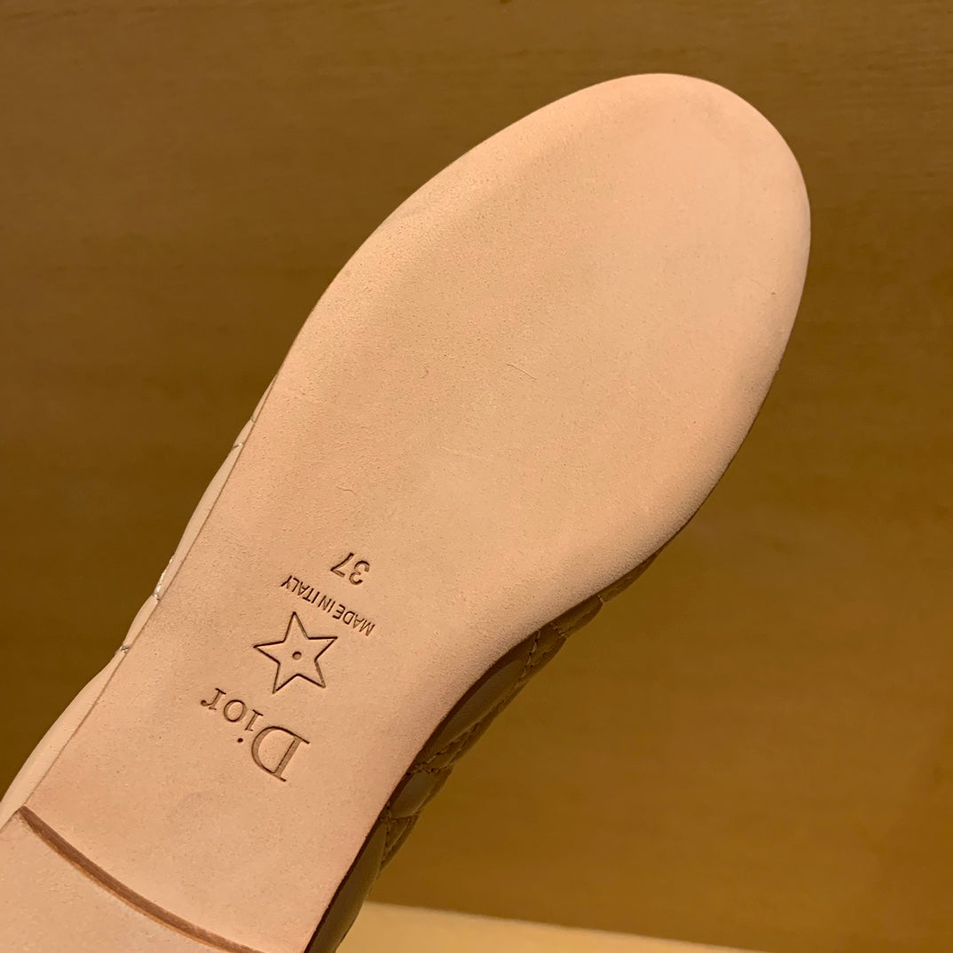 Dior Cannage Quilted Leather Ballerina Flats