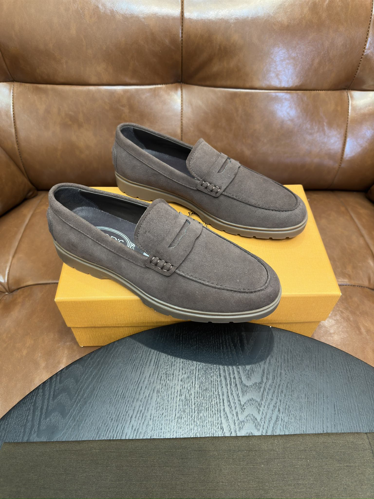 Tod's Suede Calfskin Loafers