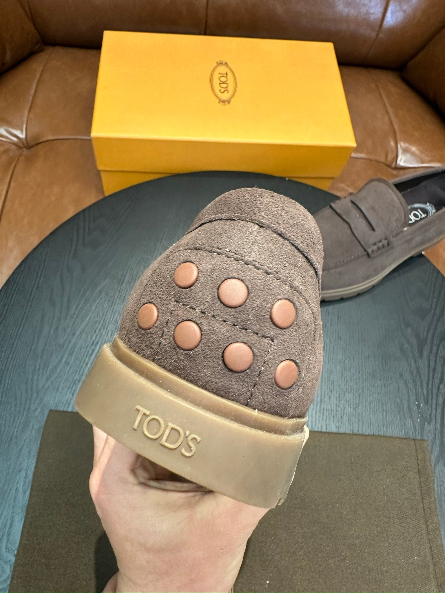 Tod's Suede Calfskin Loafers