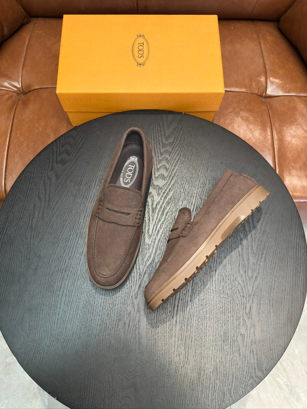 Tod's Suede Calfskin Loafers