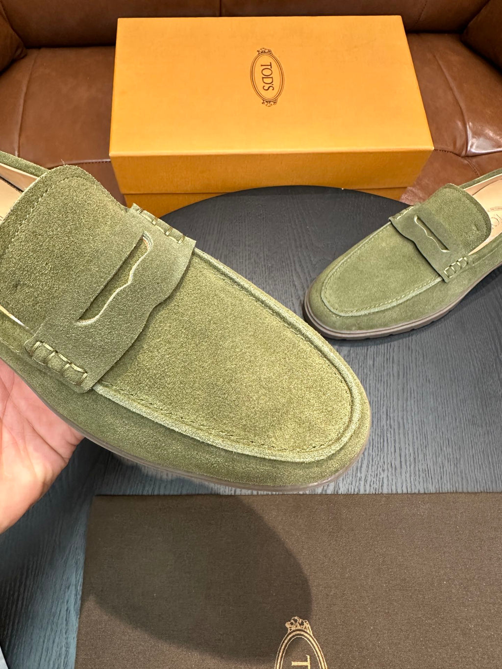 Tod's Suede Calfskin Loafers