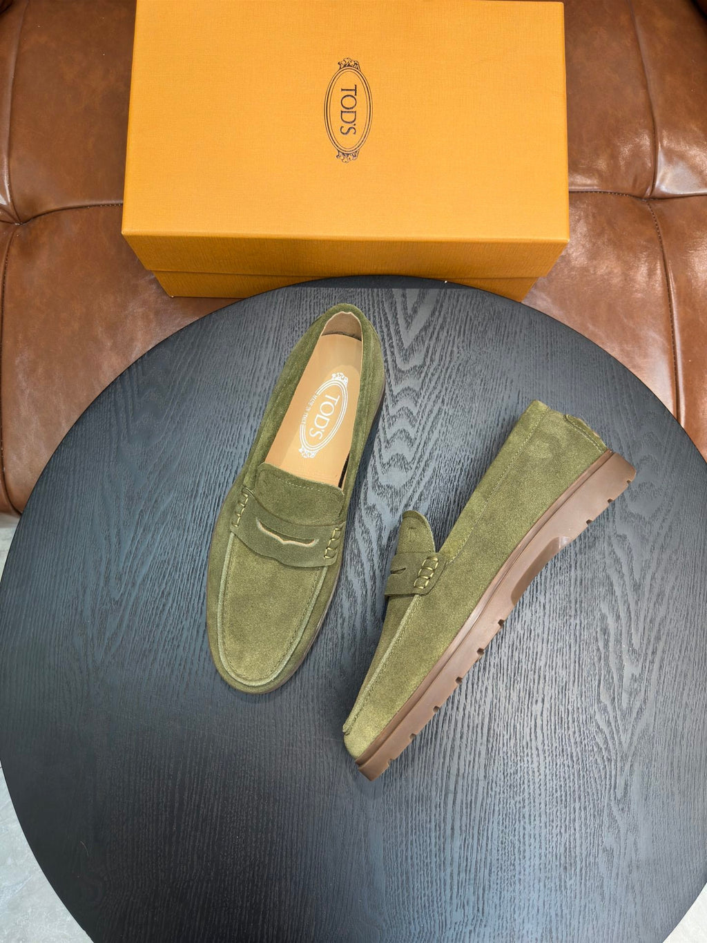 Tod's Suede Calfskin Loafers