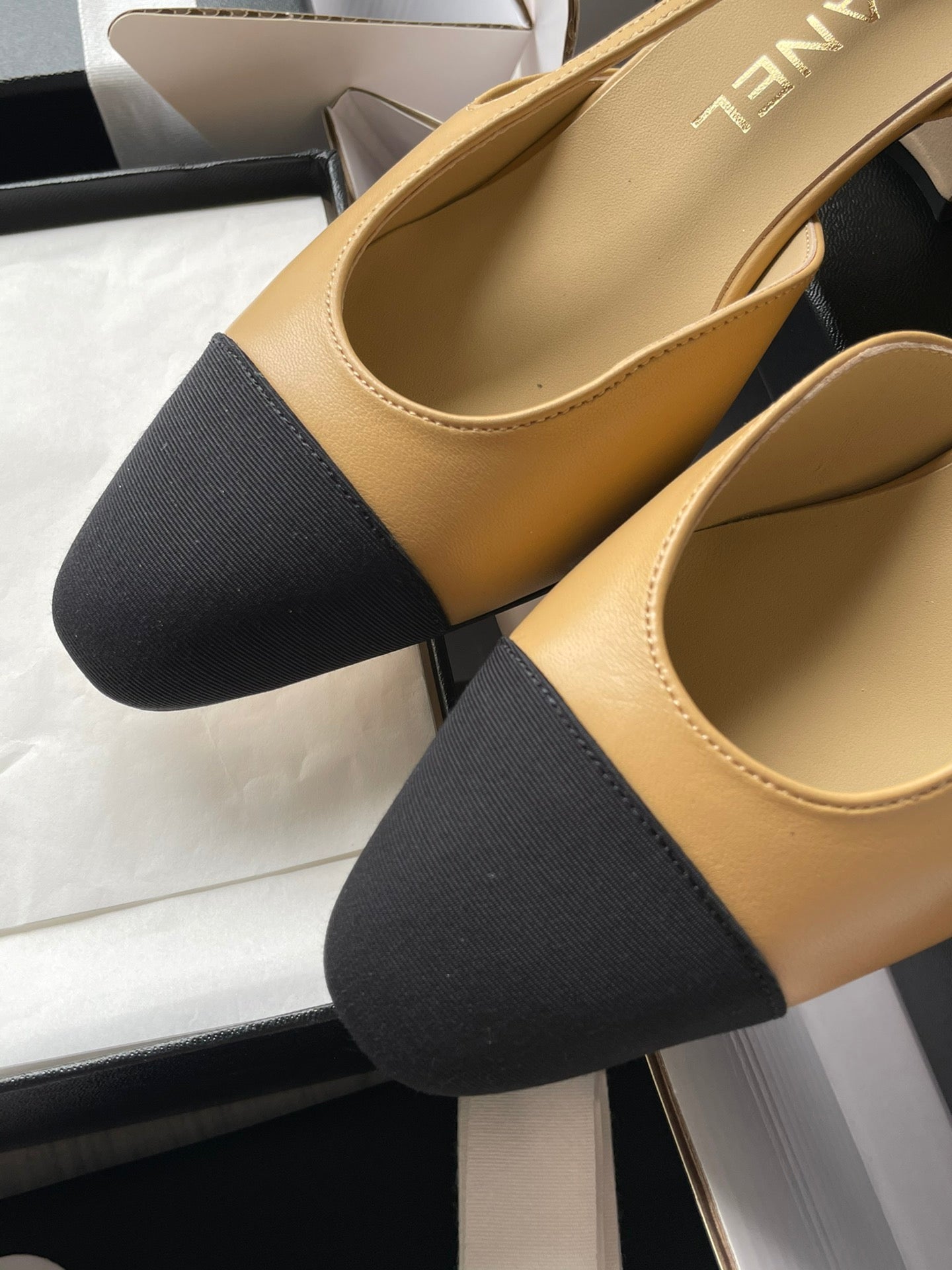 Chanel Lambskin Slingback Sandals
