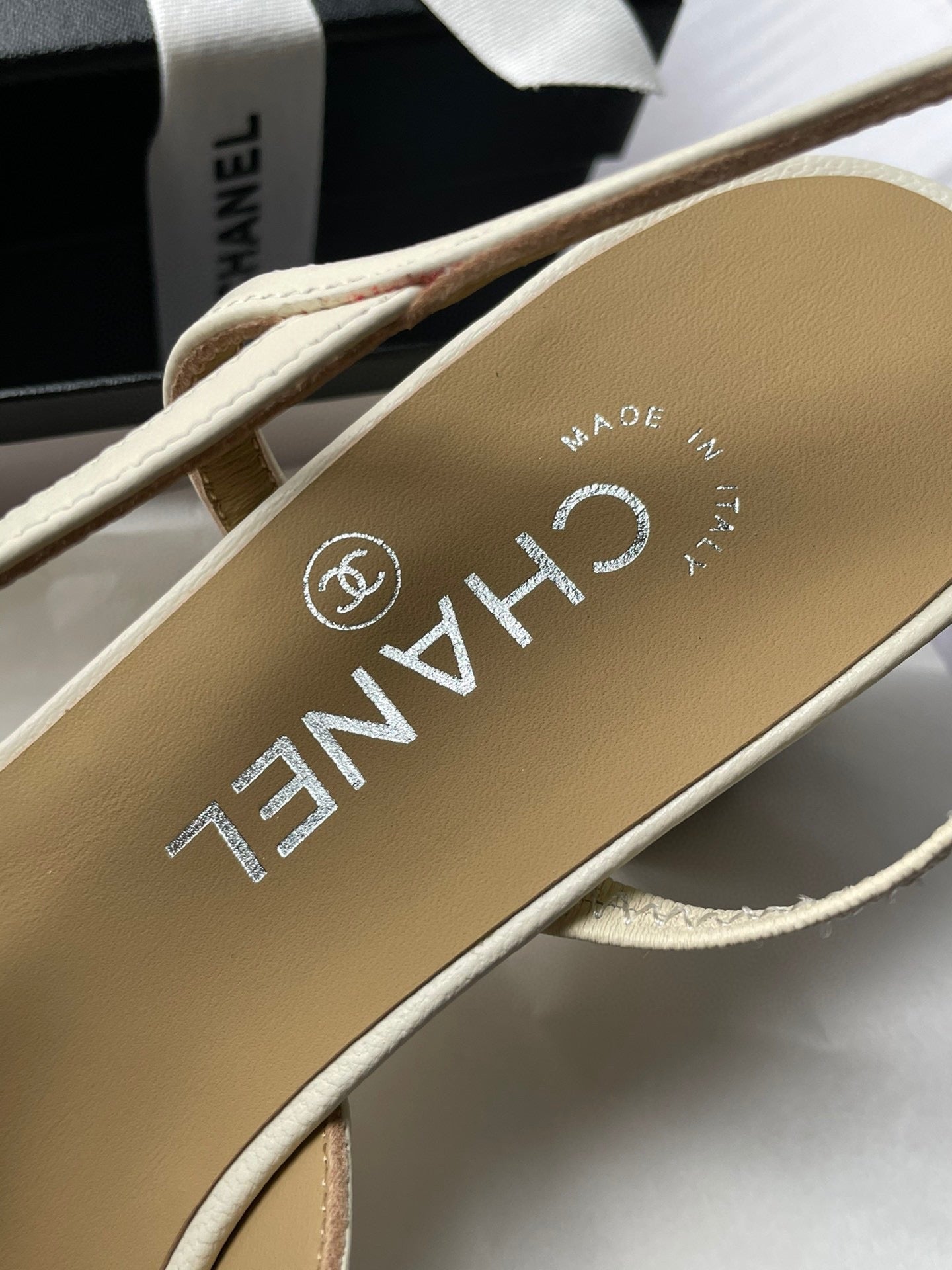 Chanel Lambskin Slingback Sandals