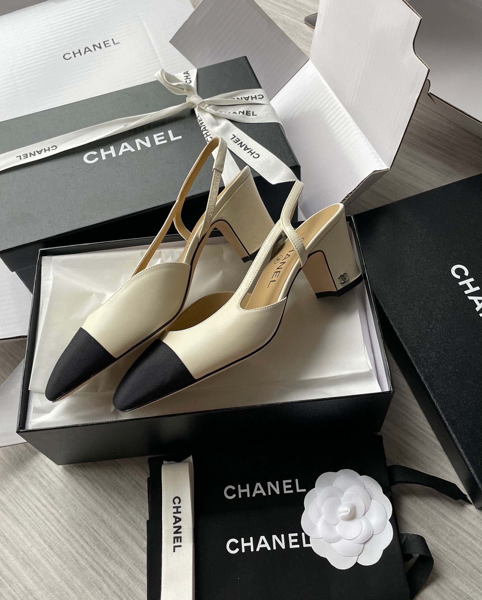 Chanel Lambskin Slingback Sandals