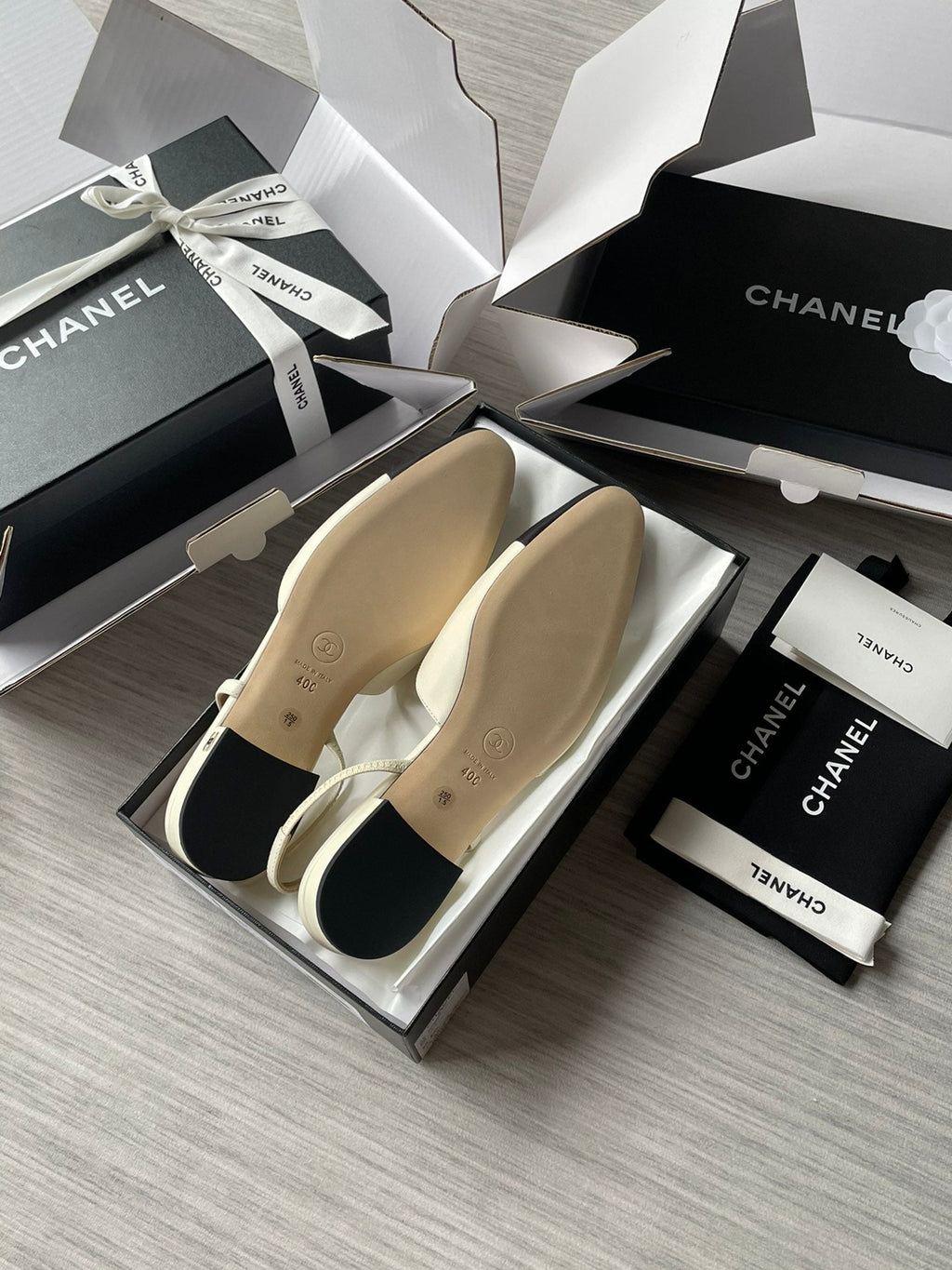 Chanel Lambskin Slingback Sandals