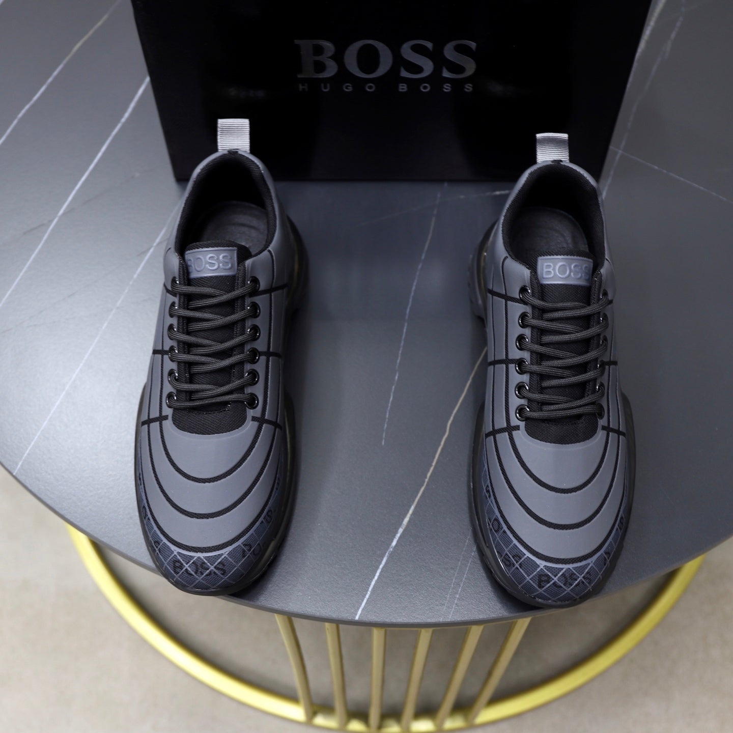 Boss Men's Knit Sport Sneakers