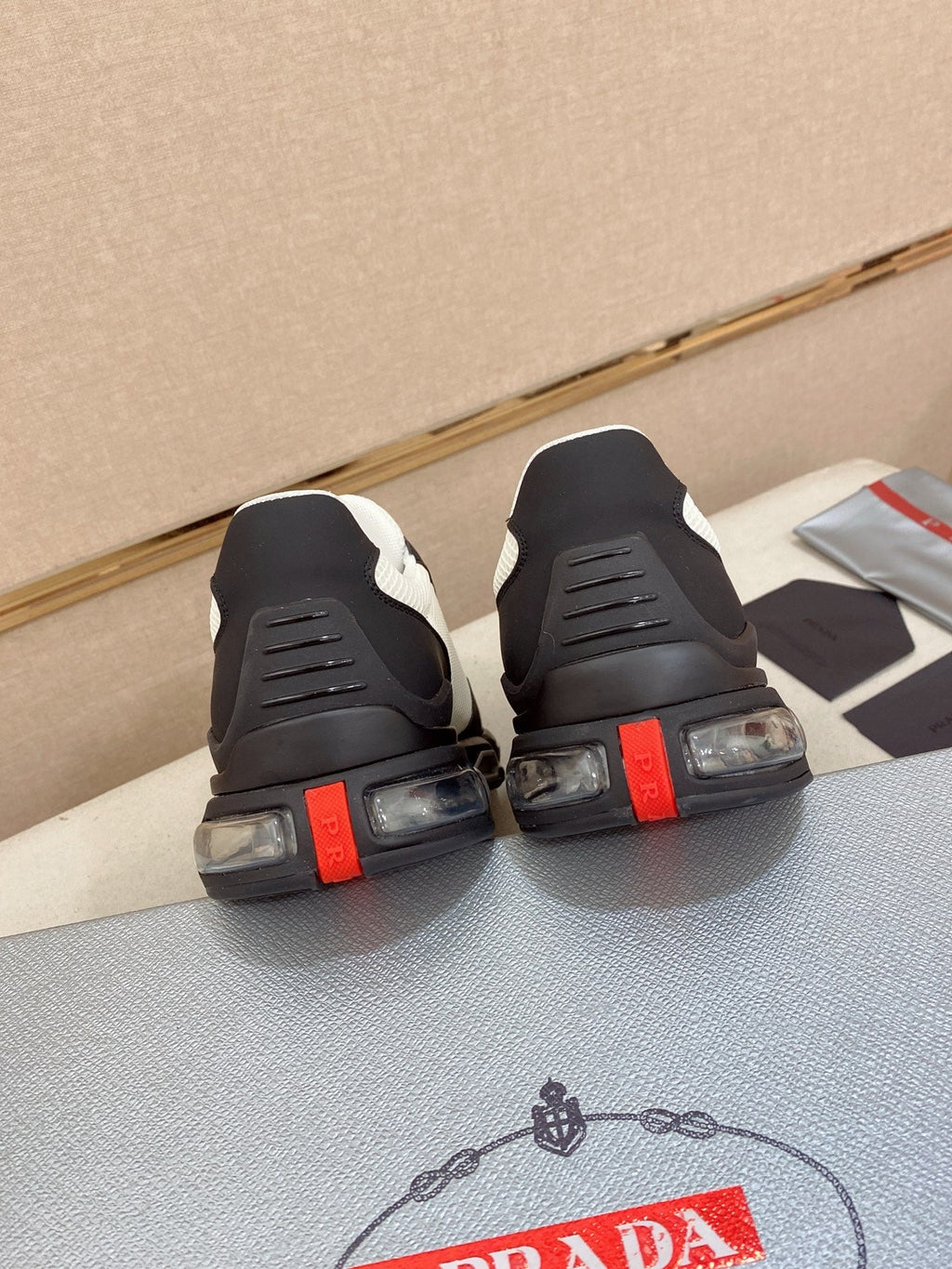 Prada Men's Leather Mesh Sneakers – New Collection