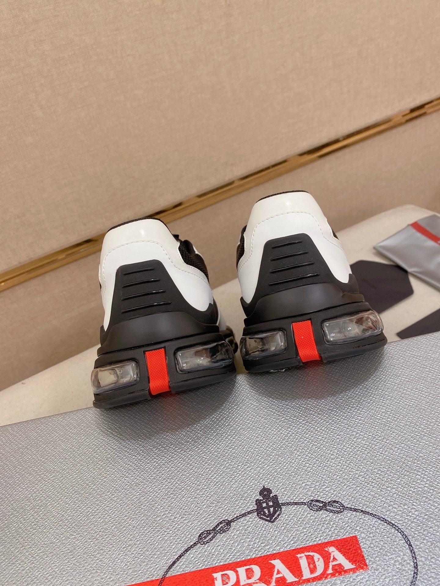 Prada Men's Leather Mesh Sneakers – New Collection