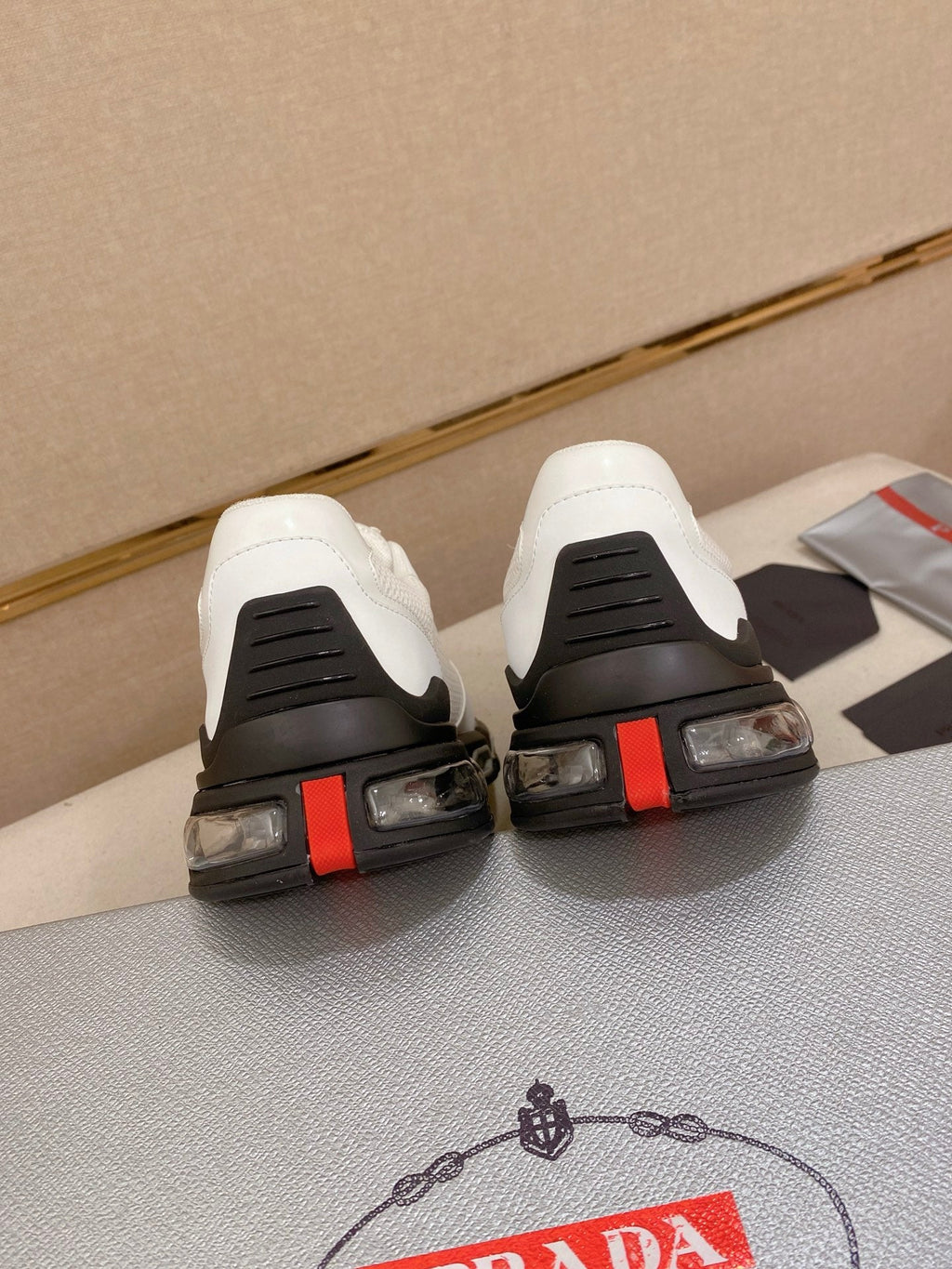Prada Men's Leather Mesh Sneakers – New Collection