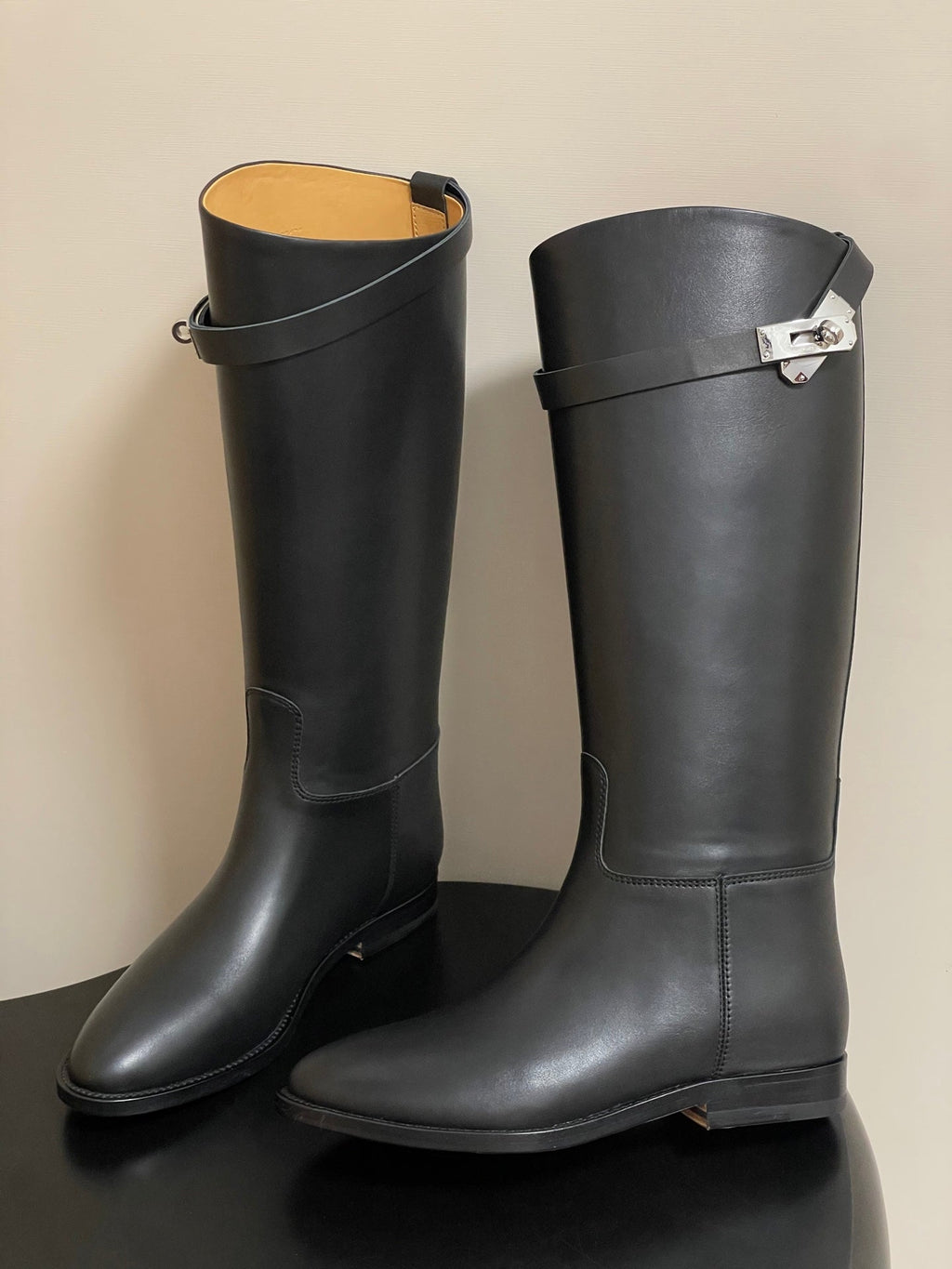 Hermès Jumping Kelly Buckle Knee-High Boots