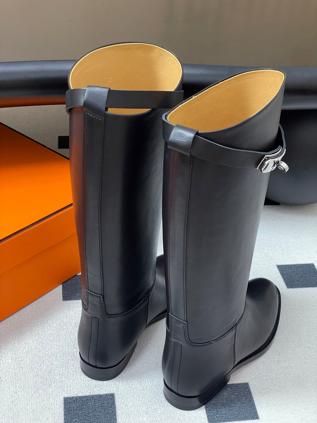 Hermès Jumping Kelly Buckle Knee-High Boots