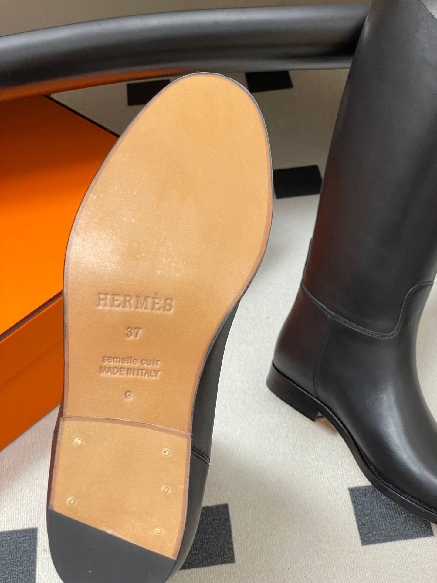 Hermès Jumping Kelly Buckle Knee-High Boots