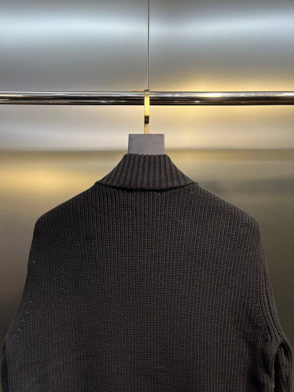 Moncler Knitted Patchwork Stand-Collar Jacket