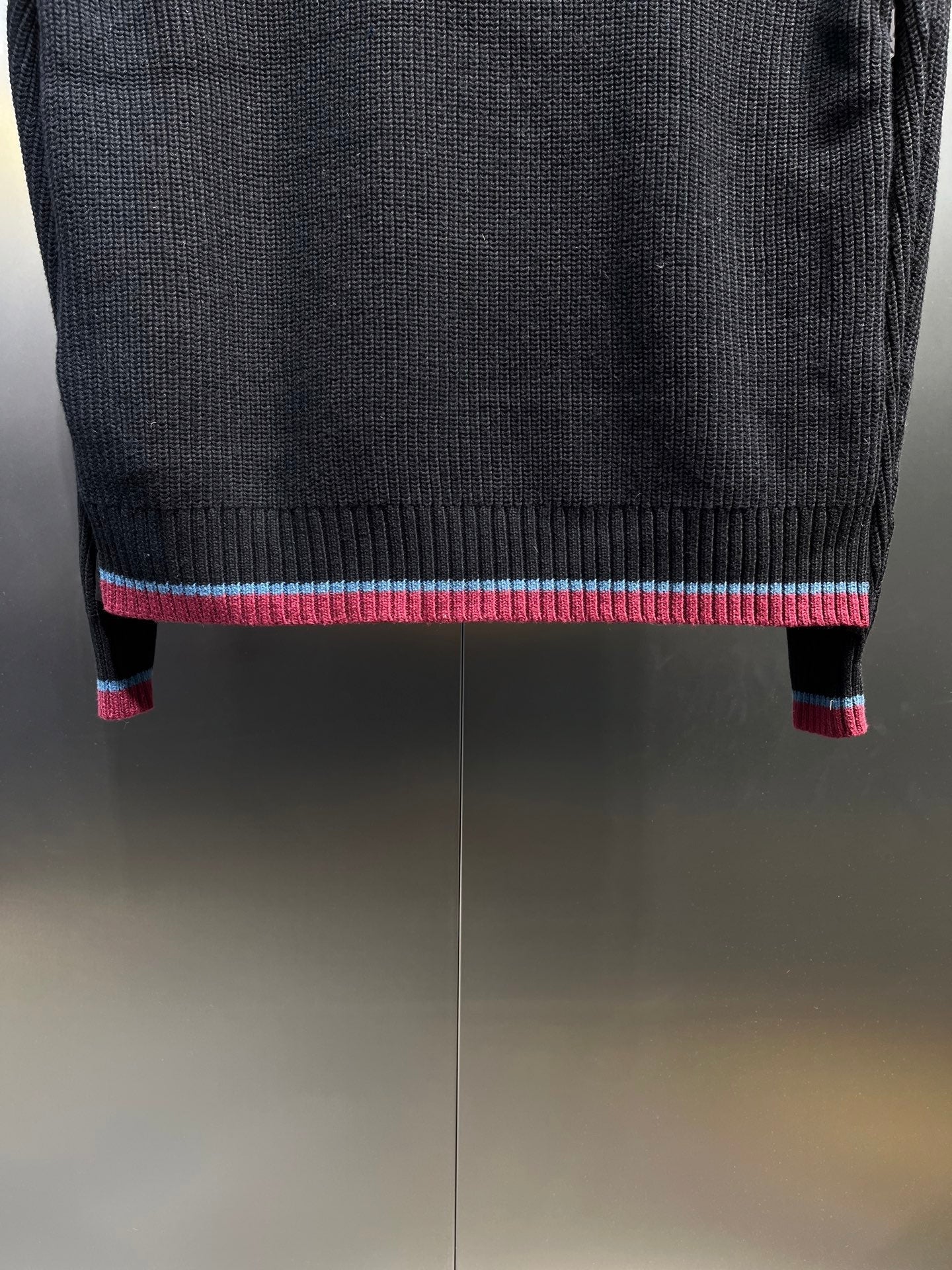 Moncler Knitted Patchwork Stand-Collar Jacket