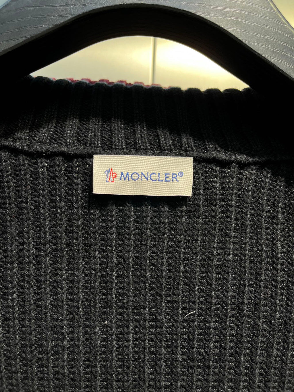 Moncler Knitted Patchwork Stand-Collar Jacket