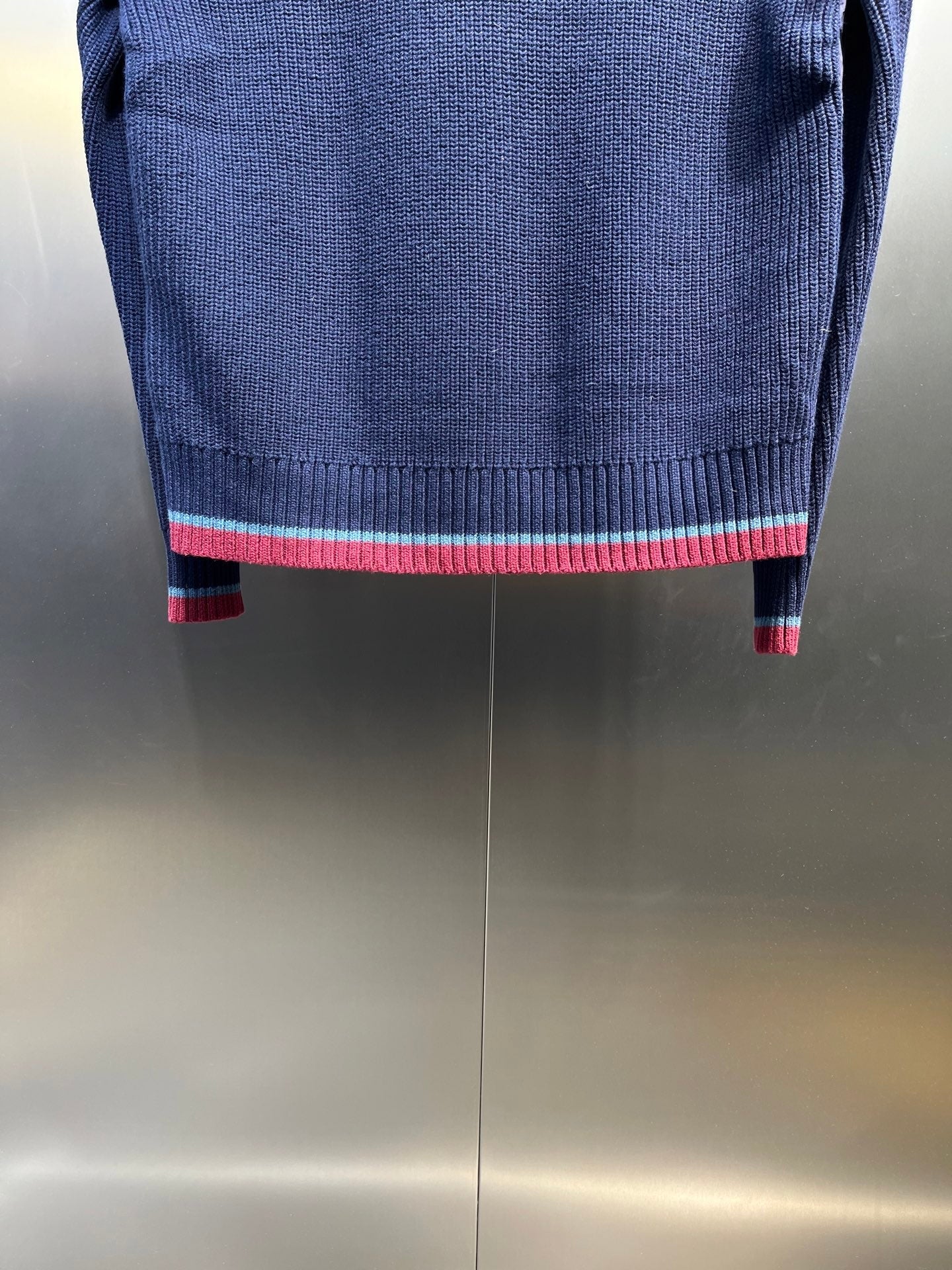Moncler Knitted Patchwork Stand-Collar Jacket