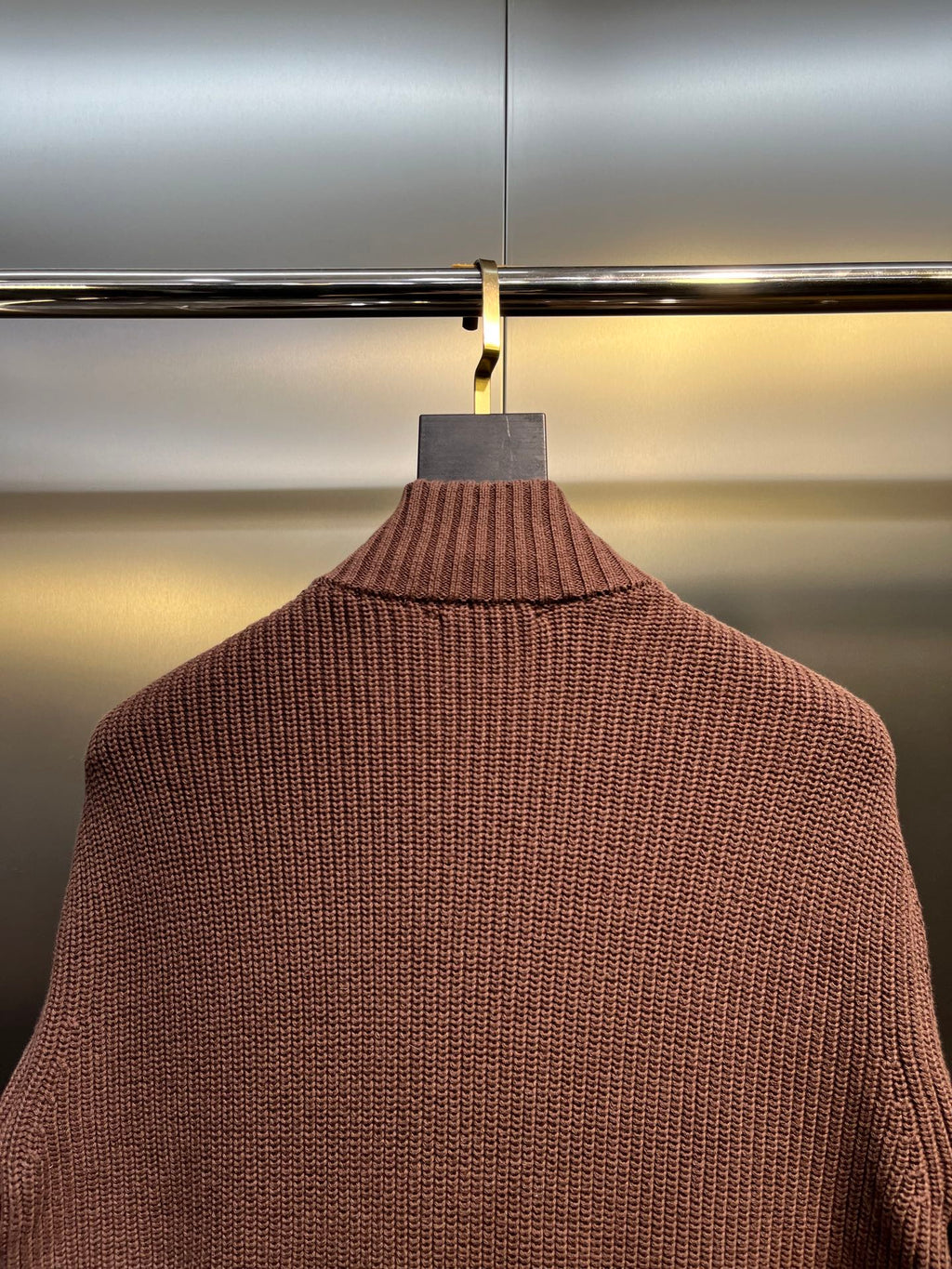 Moncler Knitted Patchwork Stand-Collar Jacket