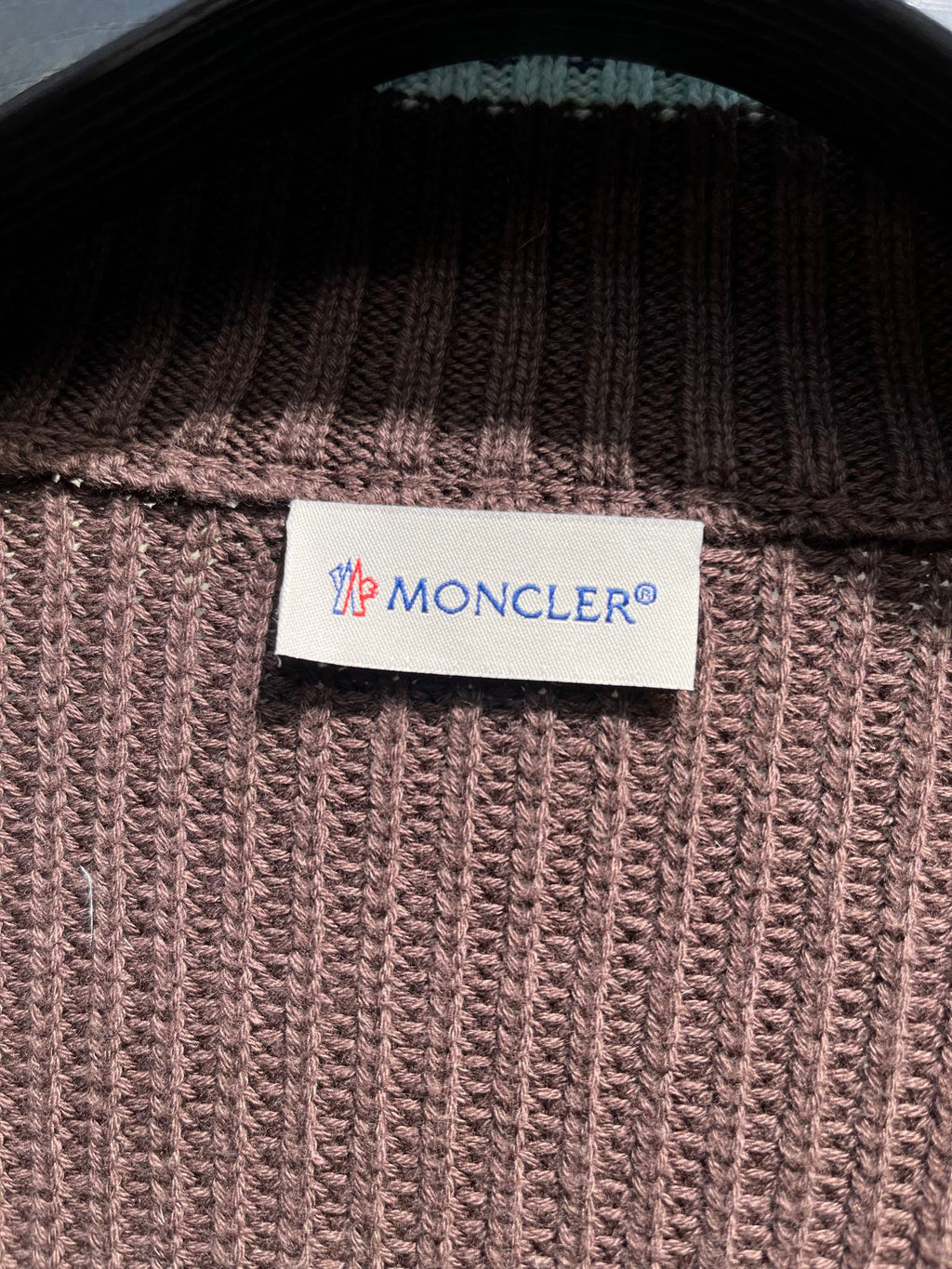 Moncler Knitted Patchwork Stand-Collar Jacket