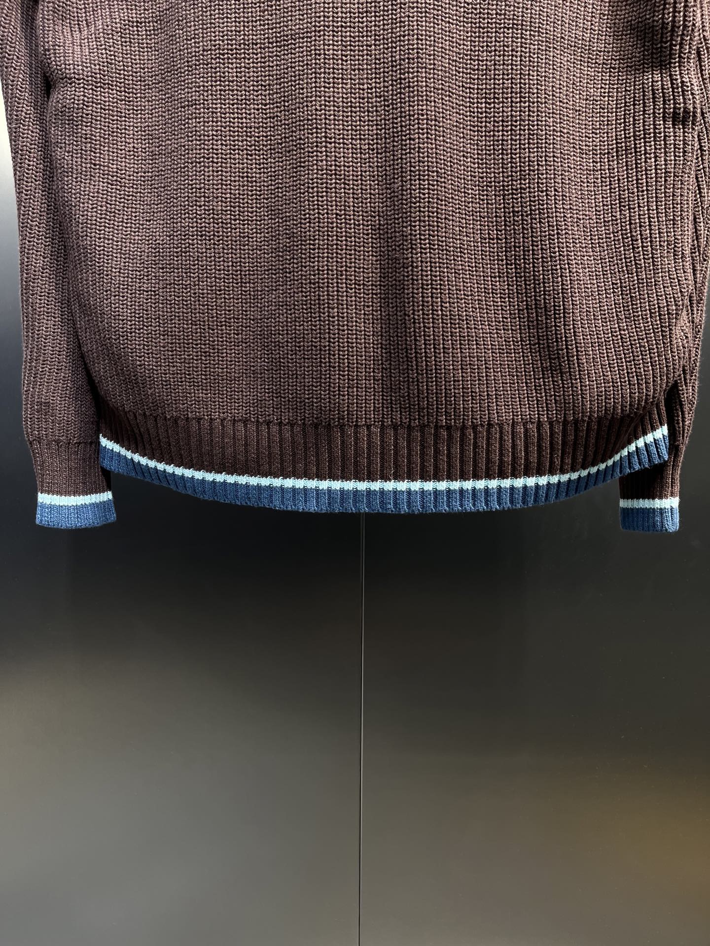 Moncler Knitted Patchwork Stand-Collar Jacket