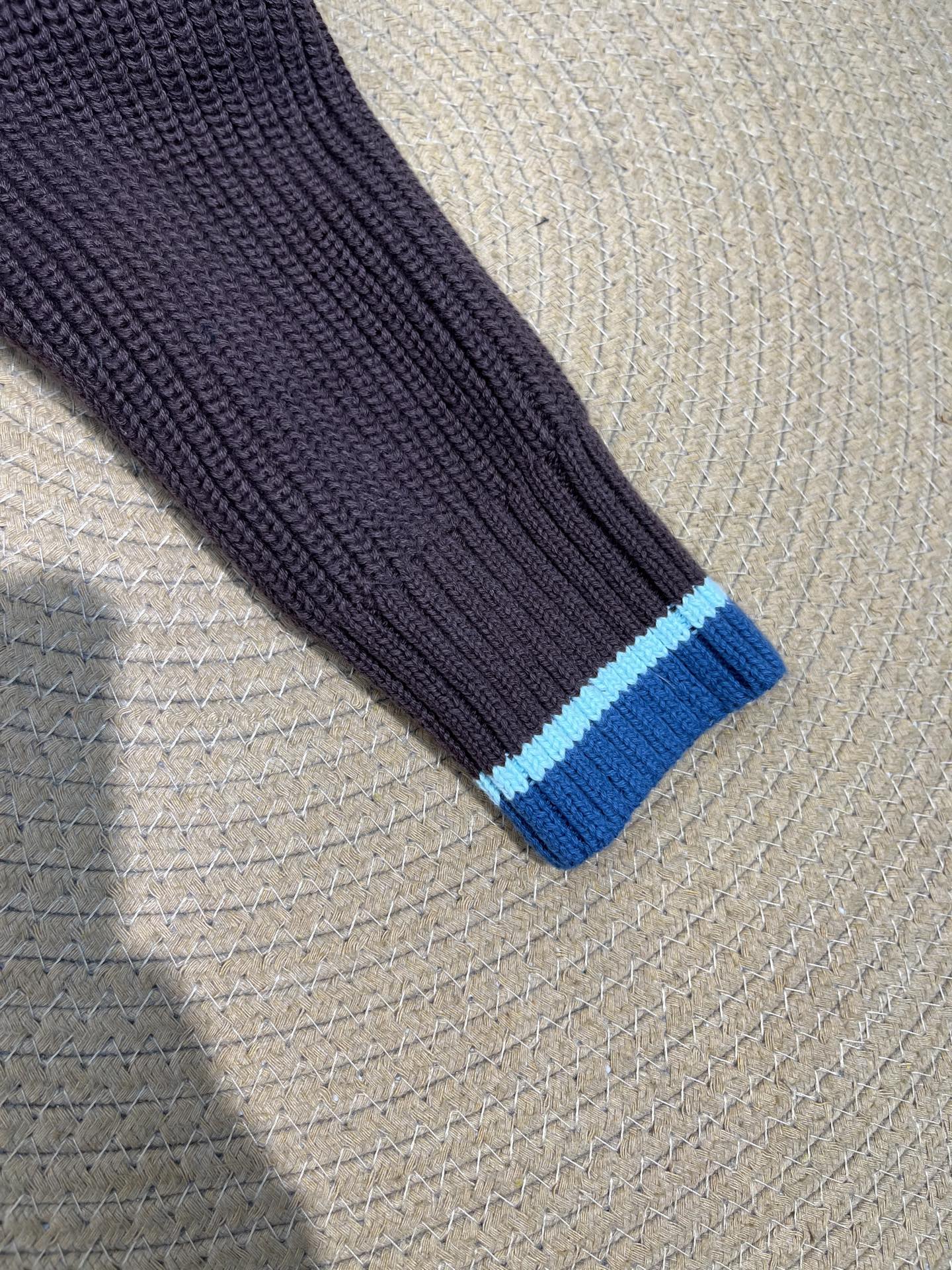 Moncler Knitted Patchwork Stand-Collar Jacket