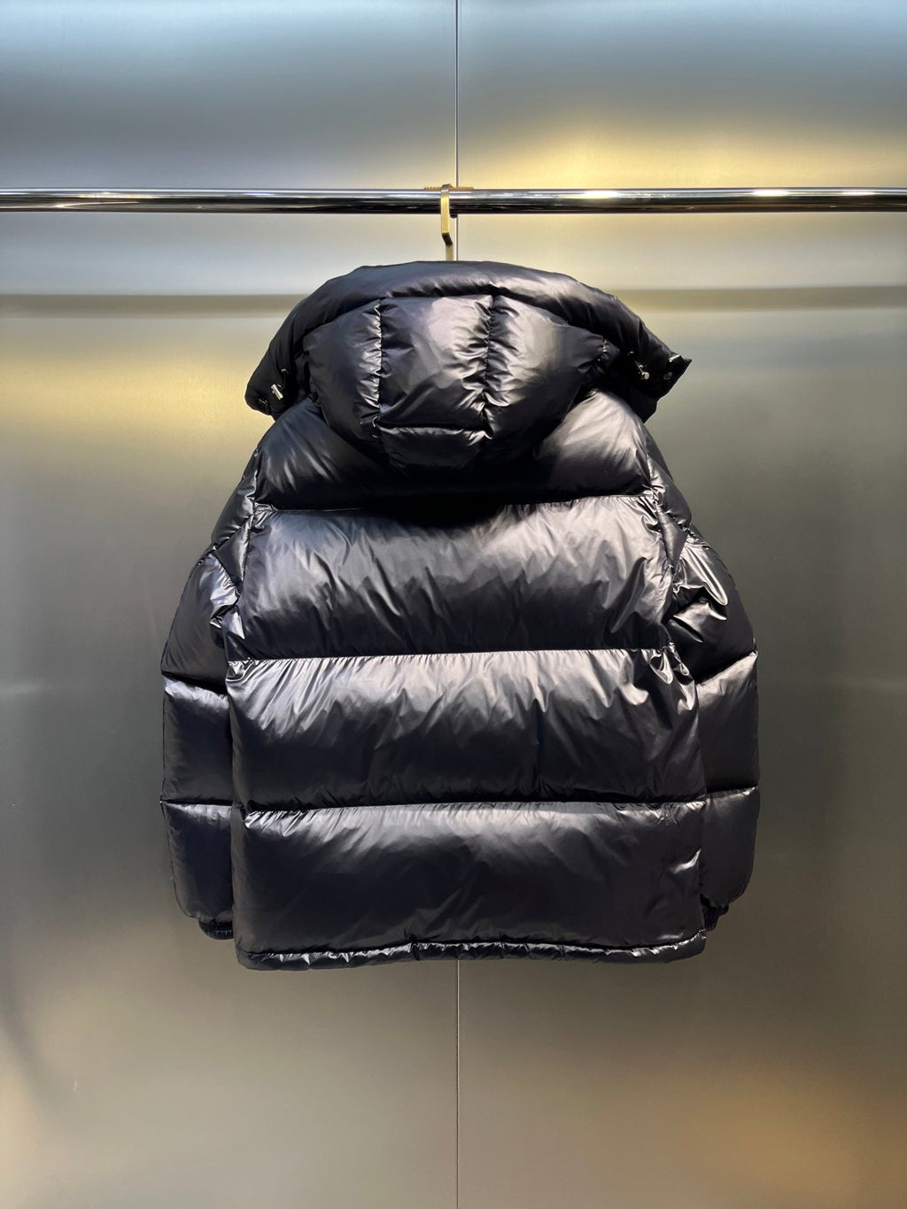 Moncler Maya Rainbow Stripe Down Jacket