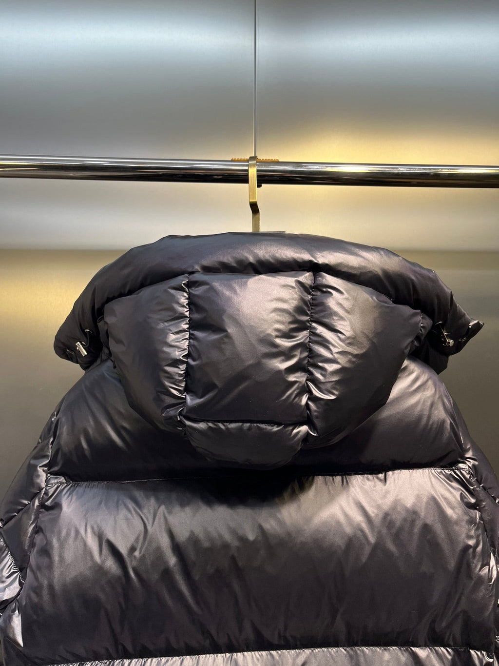 Moncler Maya Rainbow Stripe Down Jacket