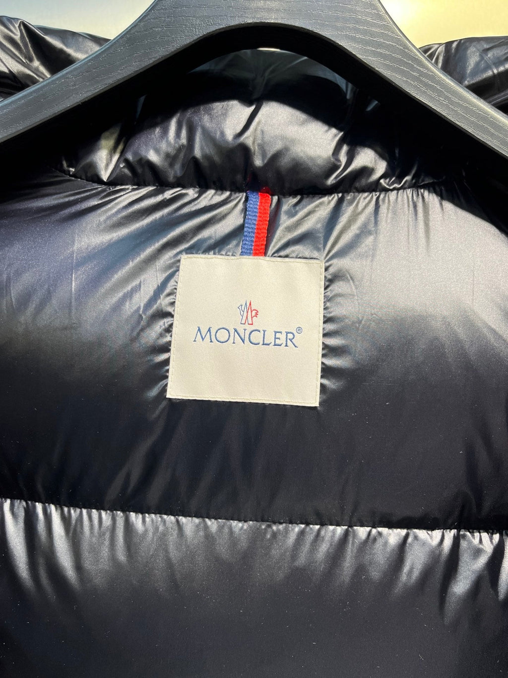 Moncler Maya Rainbow Stripe Down Jacket