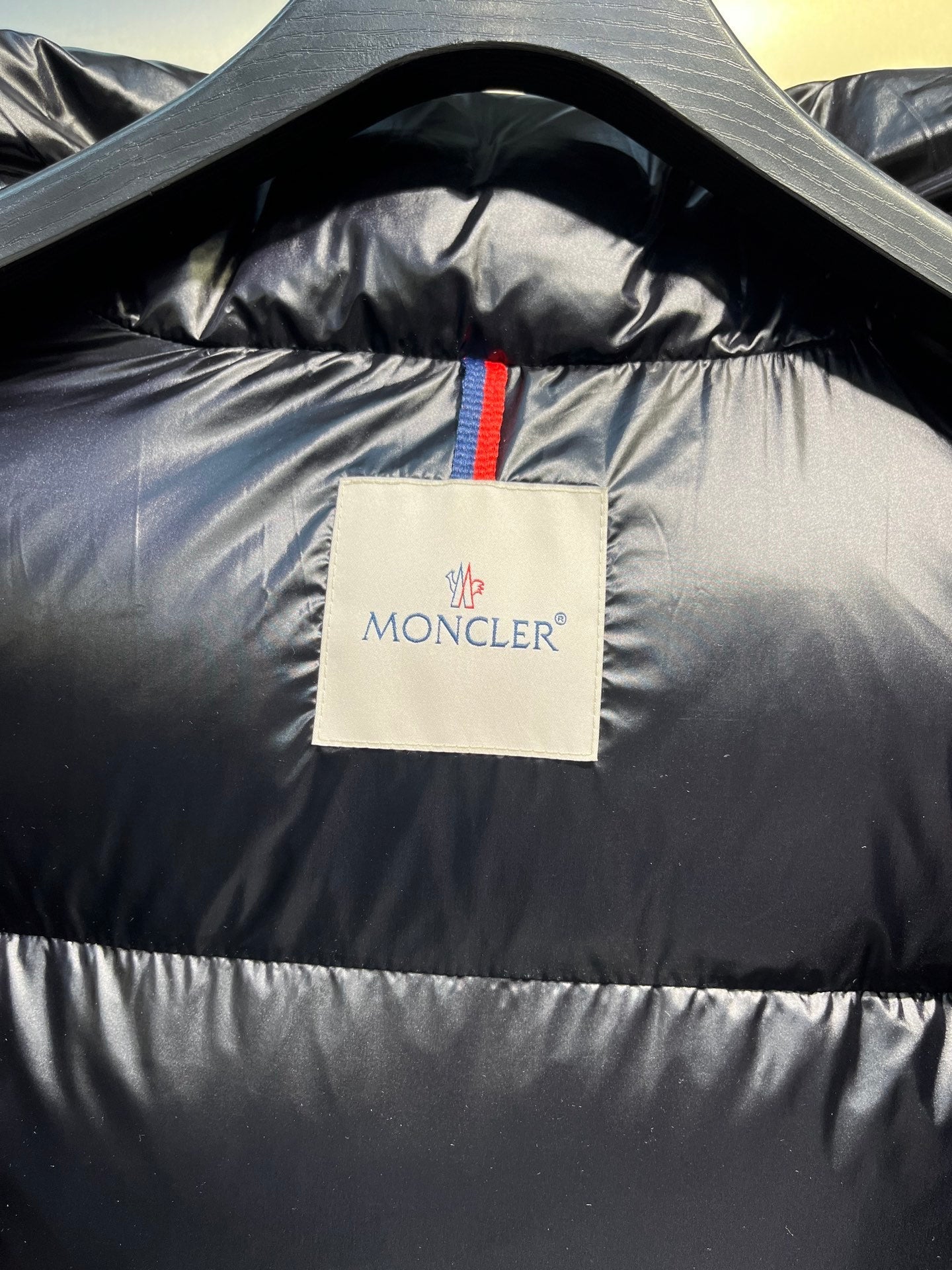 Moncler Maya Rainbow Stripe Down Jacket