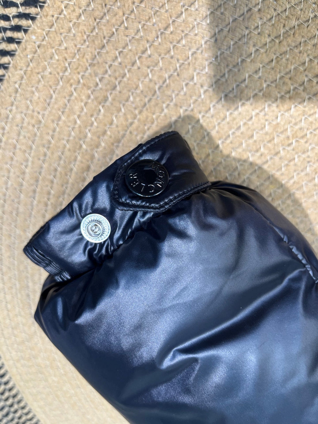 Moncler Maya Rainbow Stripe Down Jacket