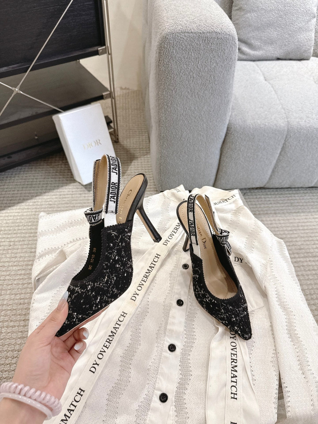 Dior J'Adior Patent Leather Kitten Heel Sandals
