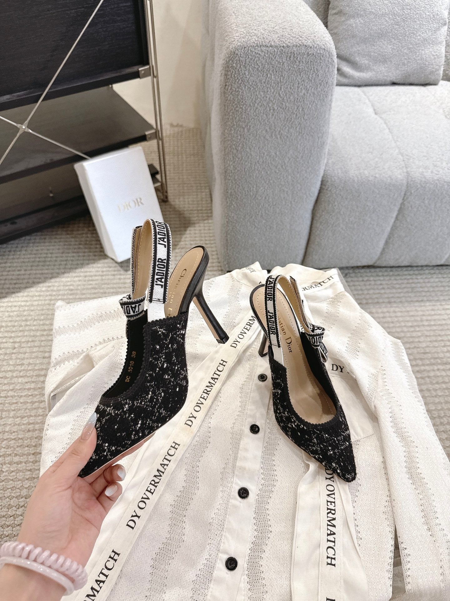 Dior J'Adior Patent Leather Kitten Heel Sandals