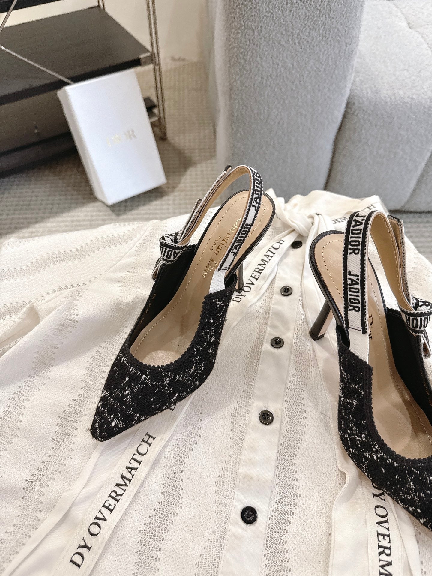 Dior J'Adior Patent Leather Kitten Heel Sandals