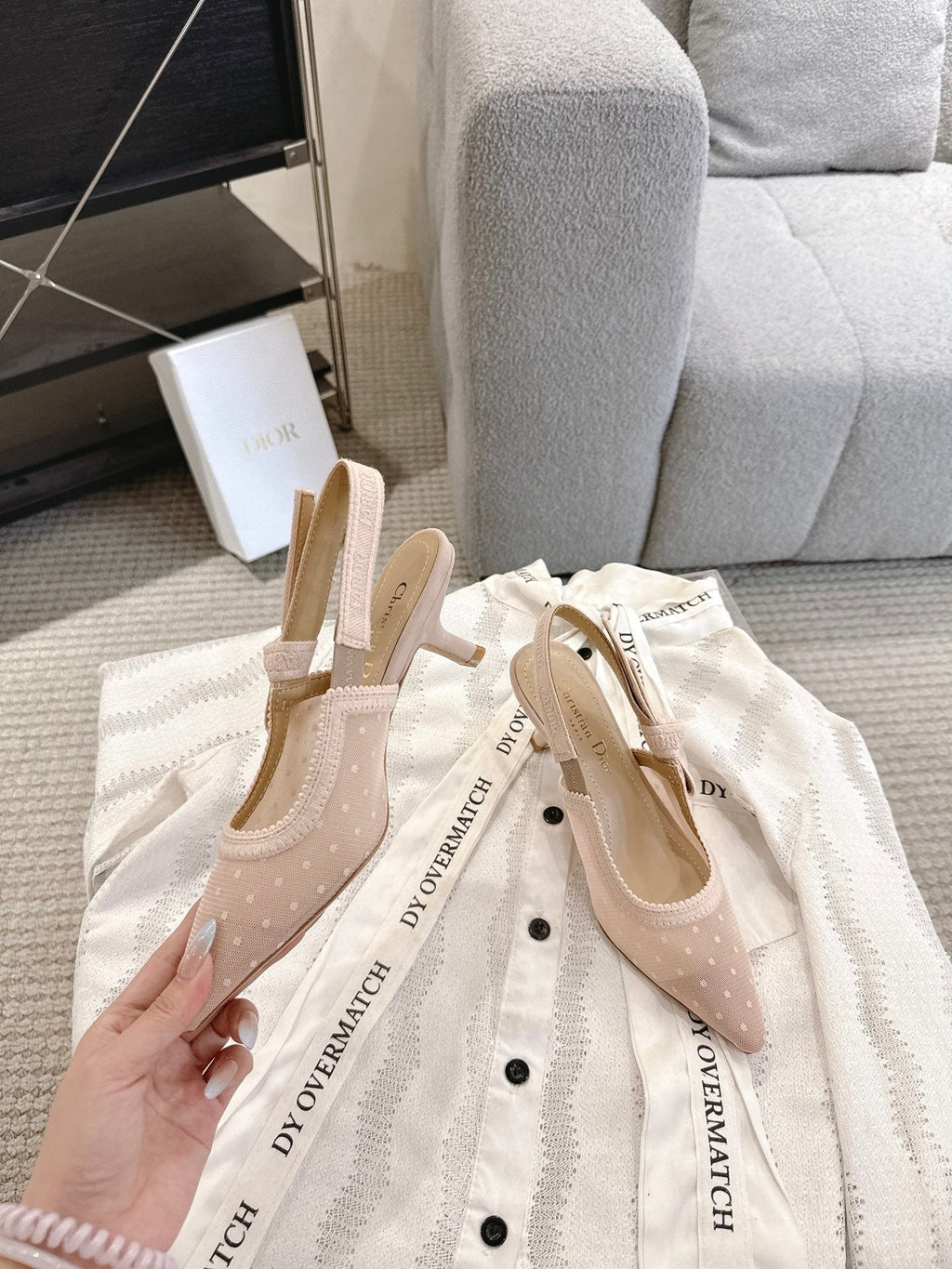 Dior J'Adior Patent Leather Kitten Heel Sandals