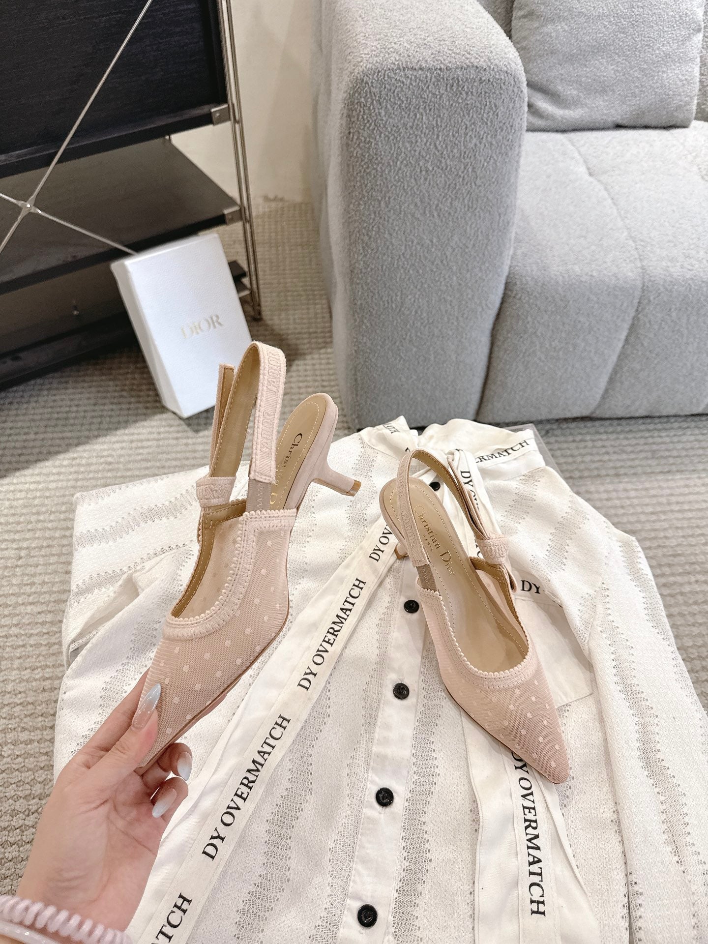 Dior J'Adior Patent Leather Kitten Heel Sandals