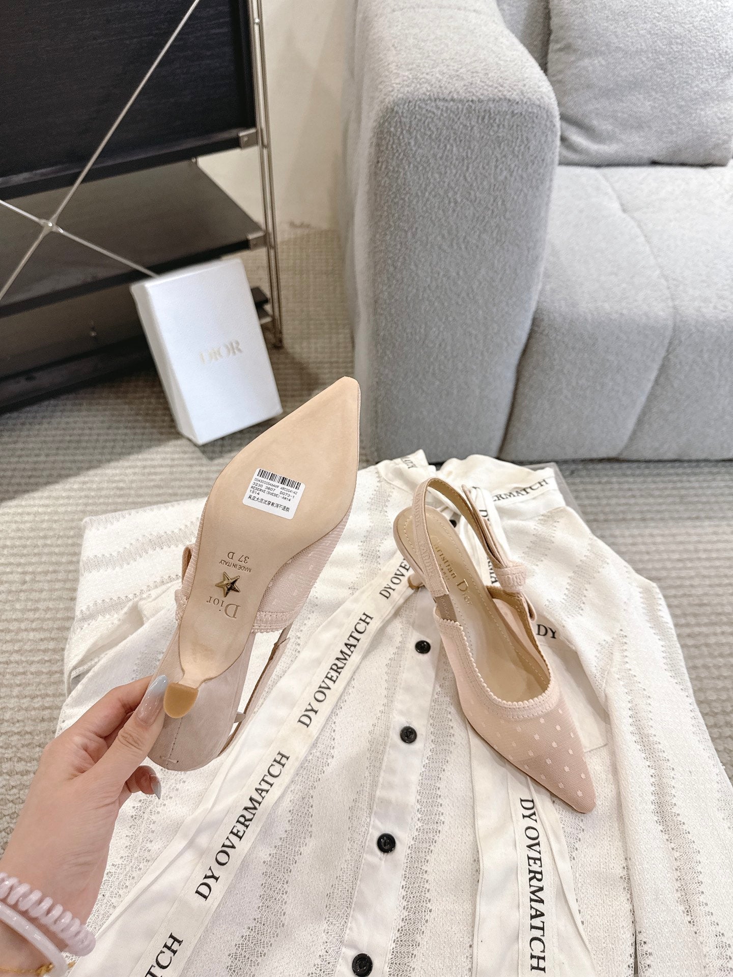 Dior J'Adior Patent Leather Kitten Heel Sandals