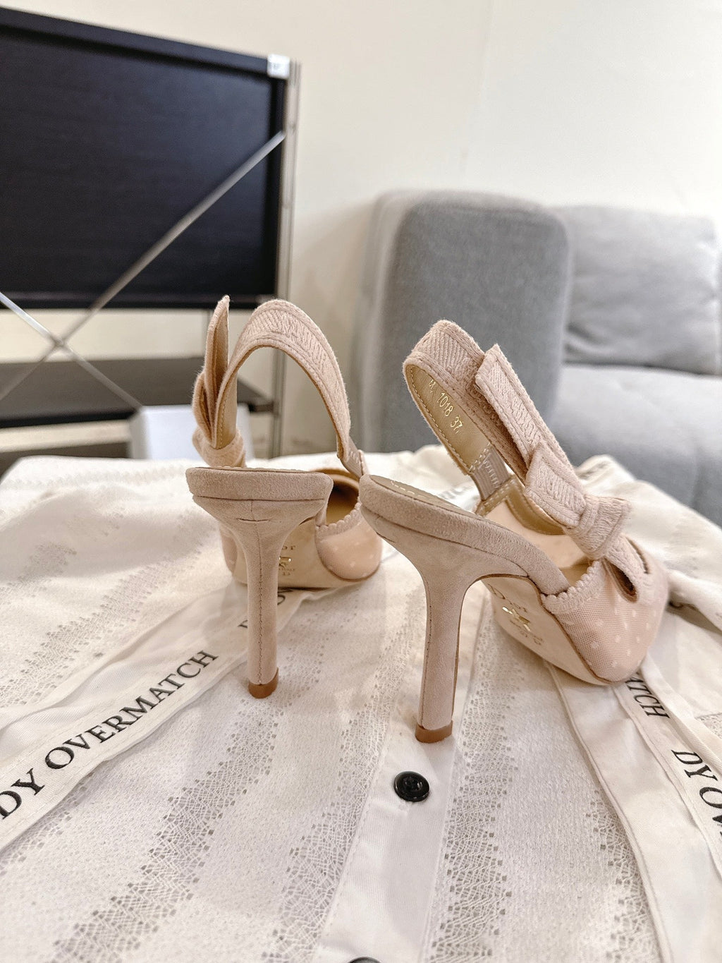 Dior J'Adior Patent Leather Kitten Heel Sandals