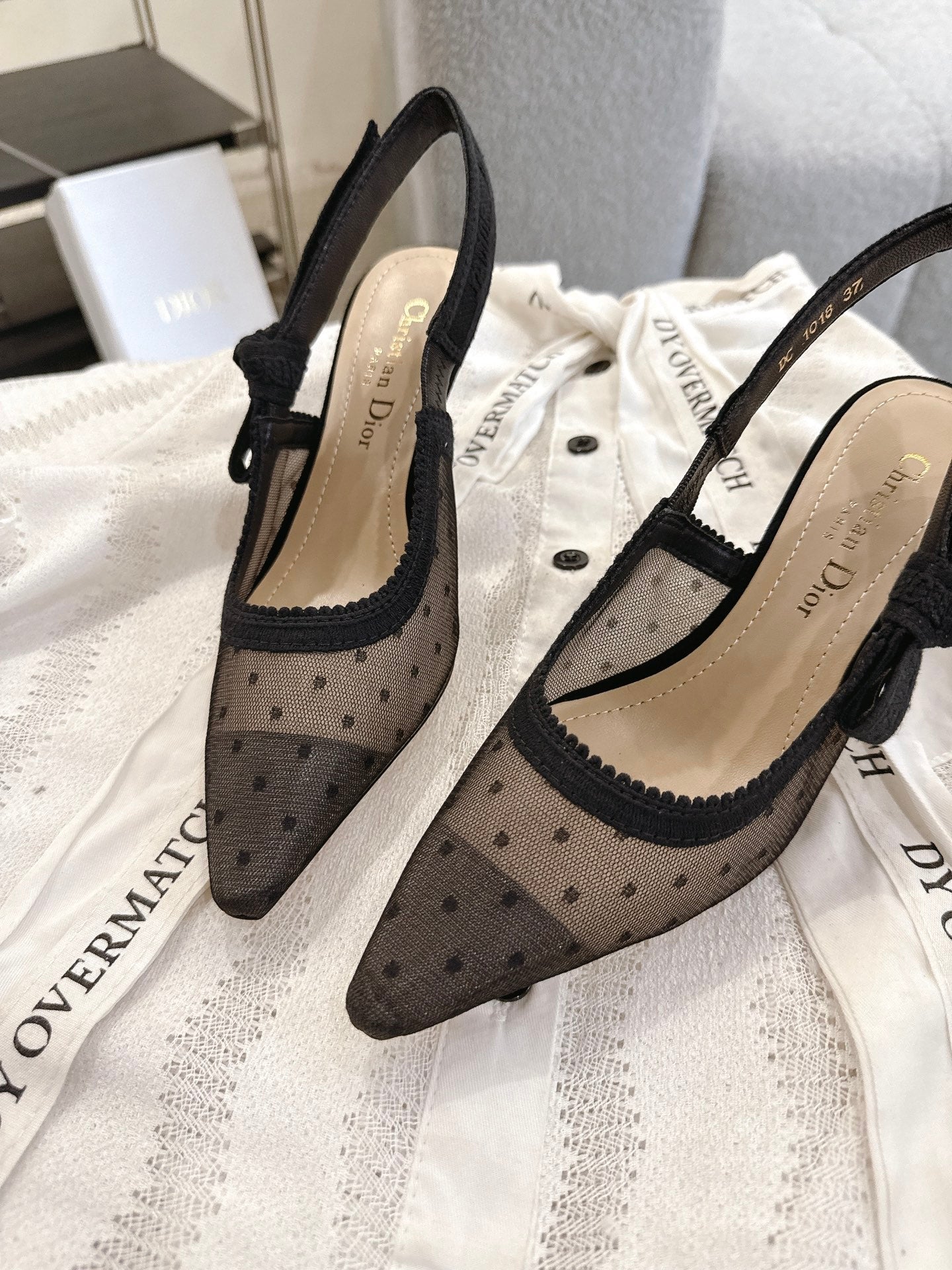 Dior J'Adior Patent Leather Kitten Heel Sandals