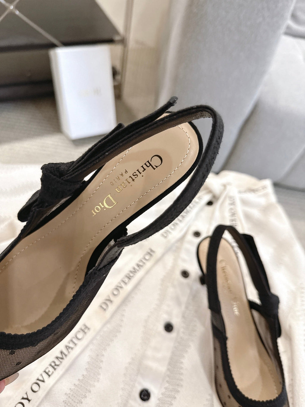 Dior J'Adior Patent Leather Kitten Heel Sandals