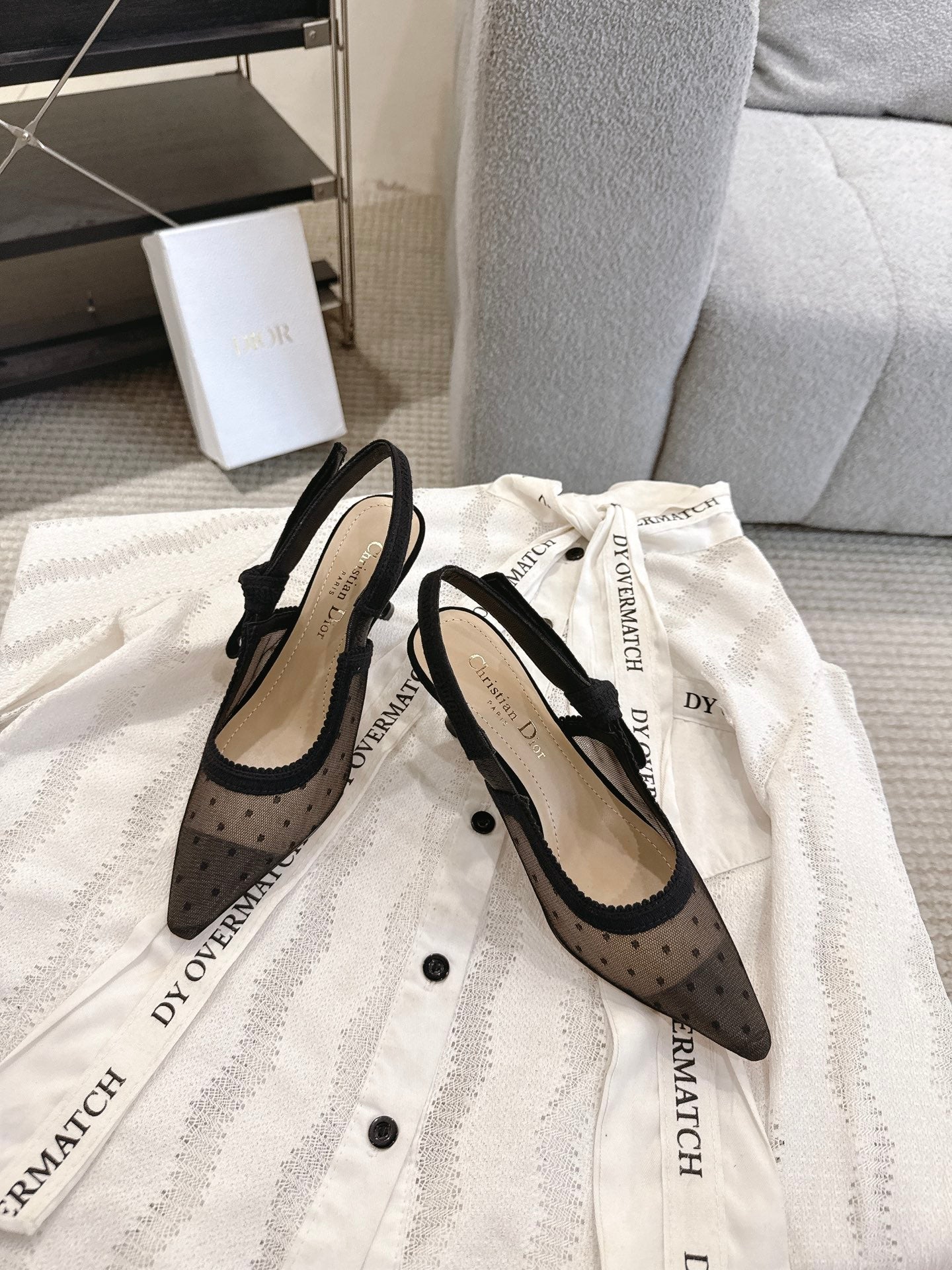 Dior J'Adior Patent Leather Kitten Heel Sandals