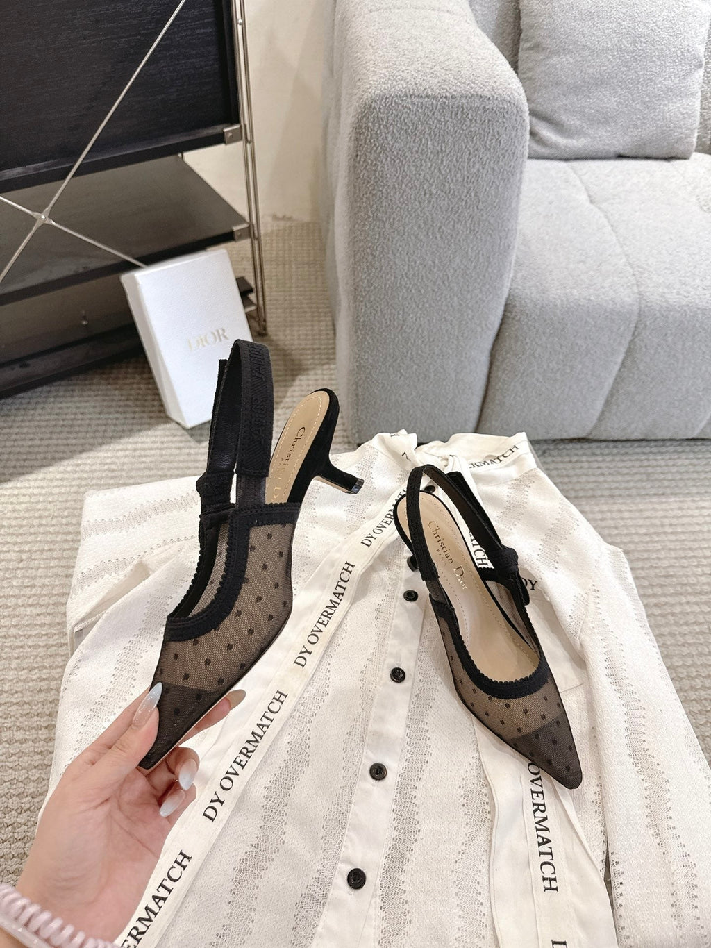 Dior J'Adior Patent Leather Kitten Heel Sandals