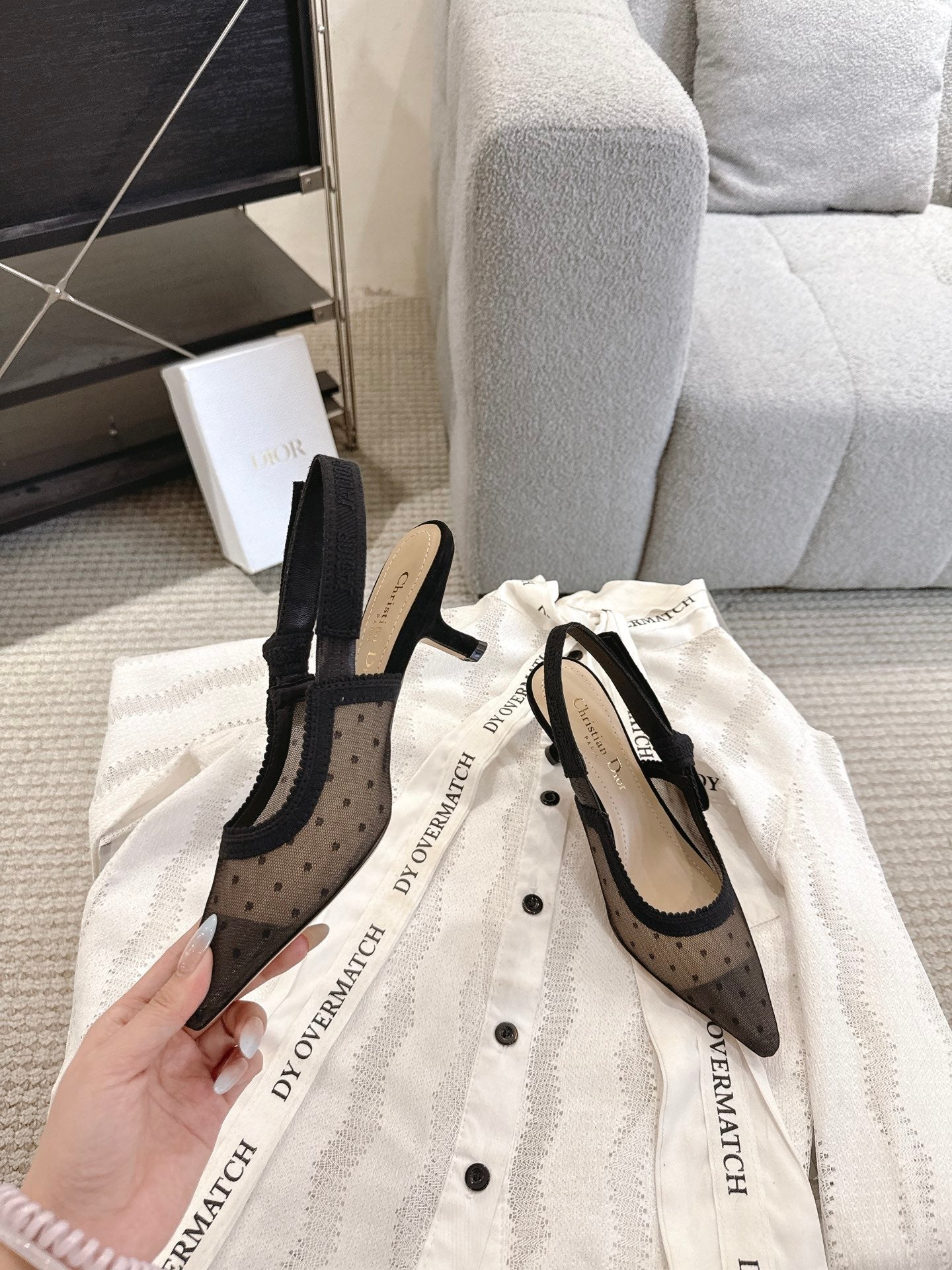 Dior J'Adior Patent Leather Kitten Heel Sandals