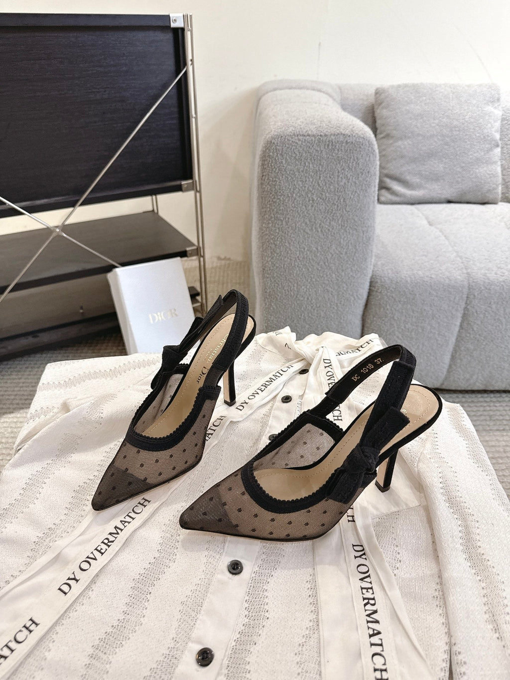 Dior J'Adior Patent Leather Kitten Heel Sandals