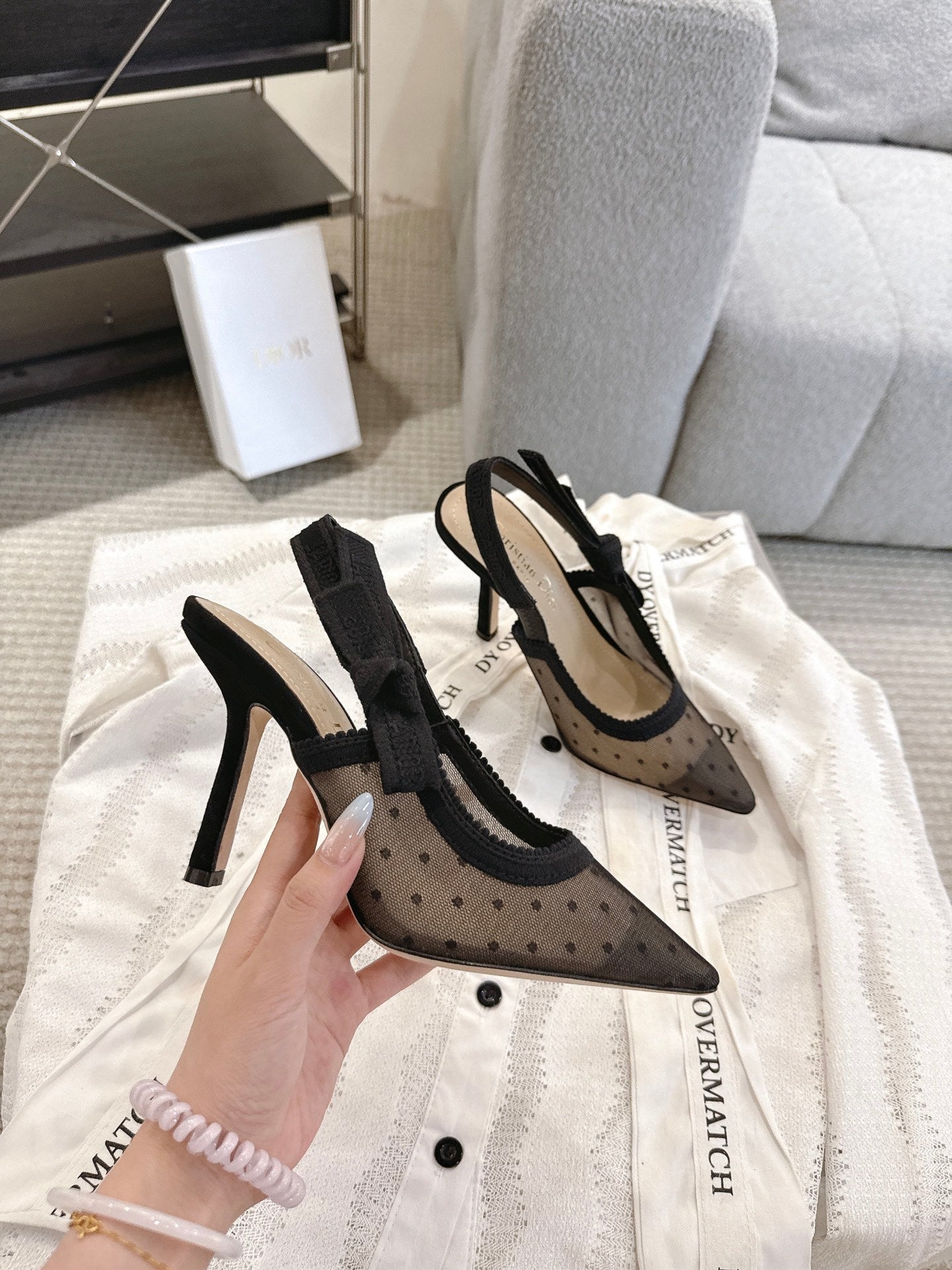 Dior J'Adior Patent Leather Kitten Heel Sandals