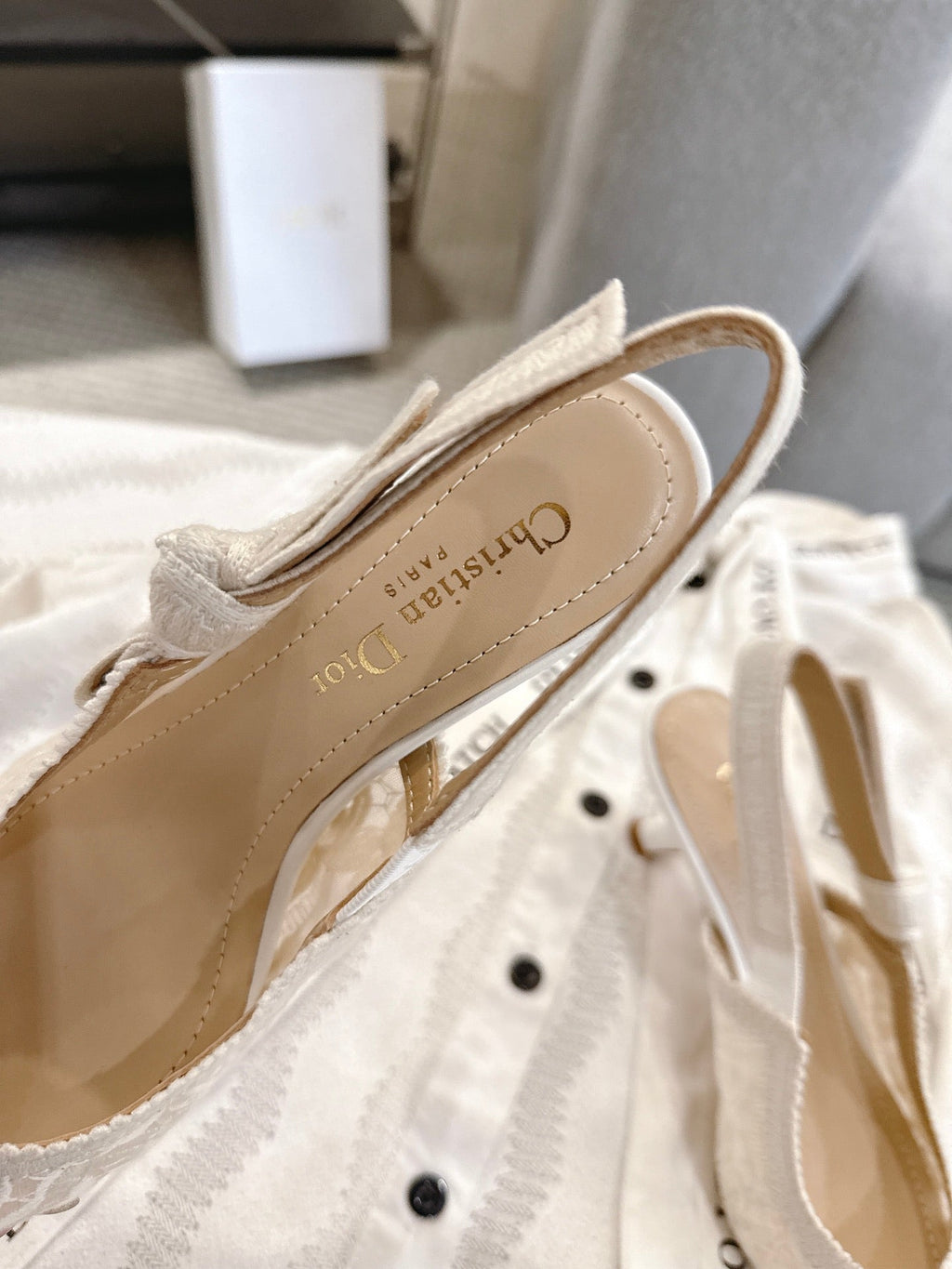 Dior J'Adior Patent Leather Kitten Heel Sandals